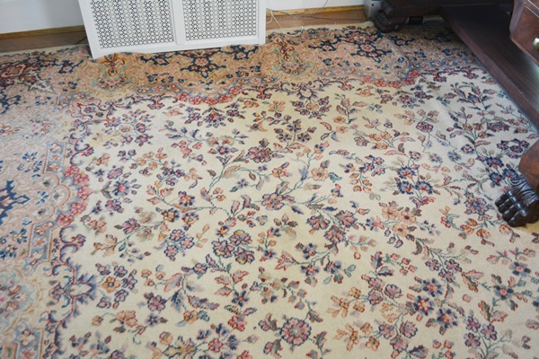 Handwoven Kerman Style Floral Wool Area Rug