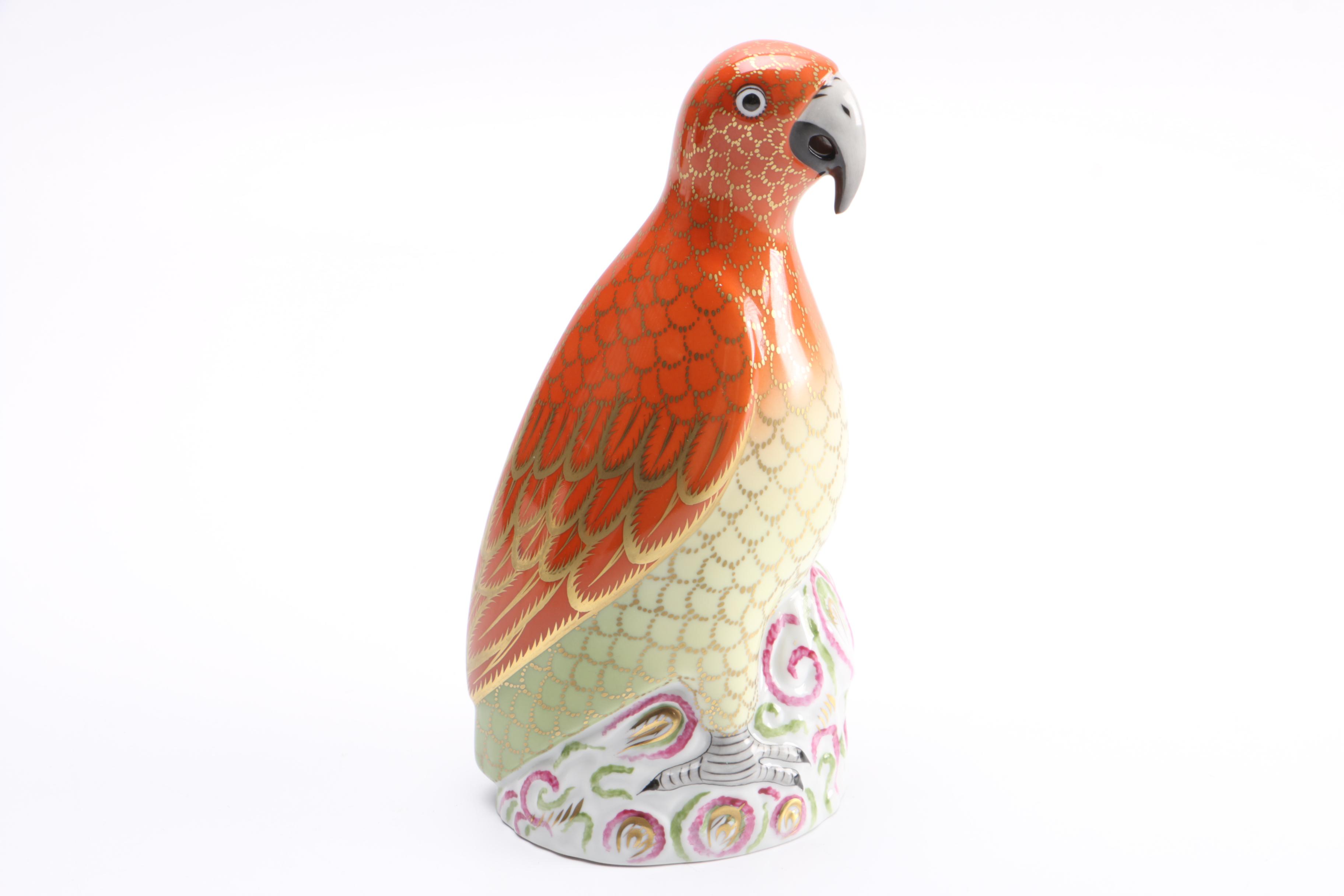 Herend Hungary Parrot Figurine