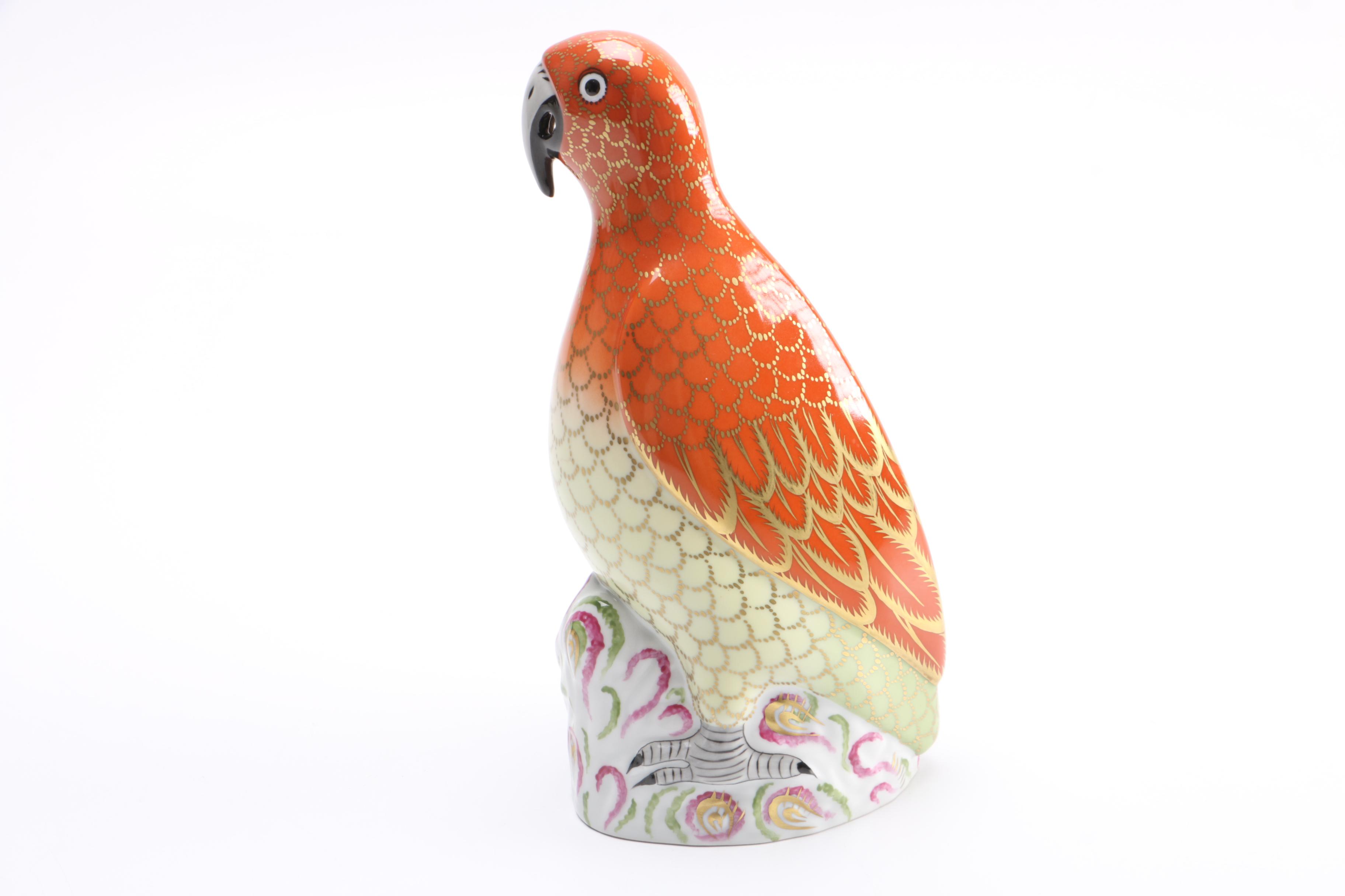 Herend Hungary Parrot Figurine