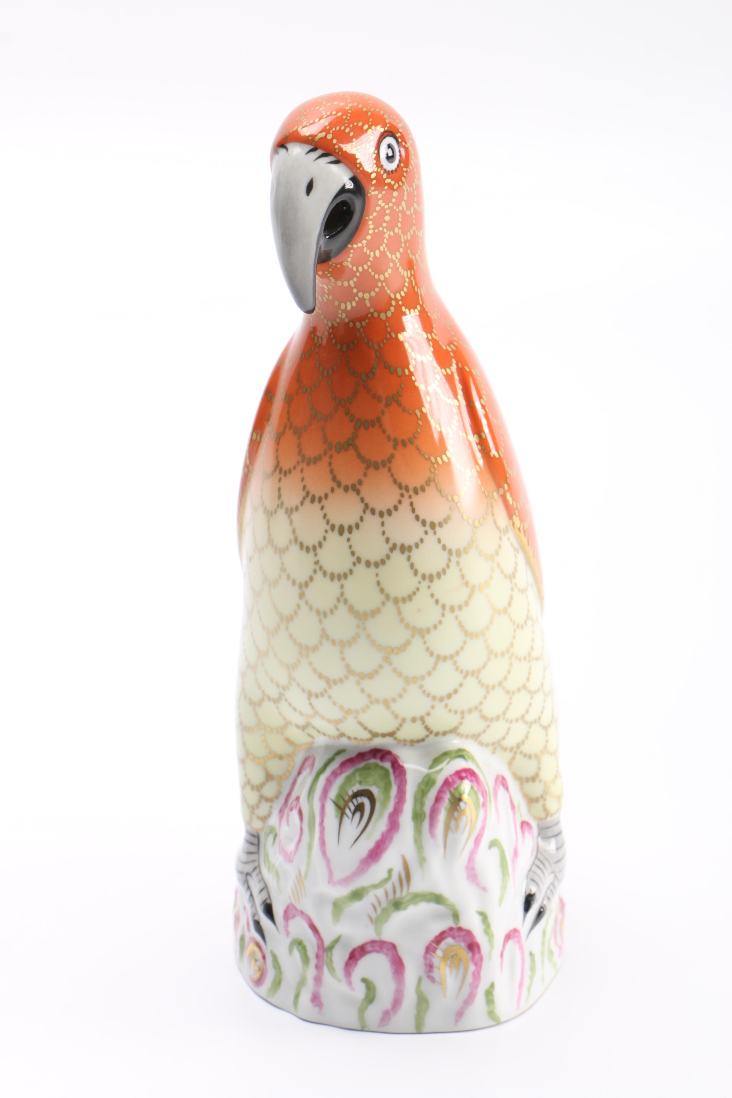 Herend Hungary Parrot Figurine