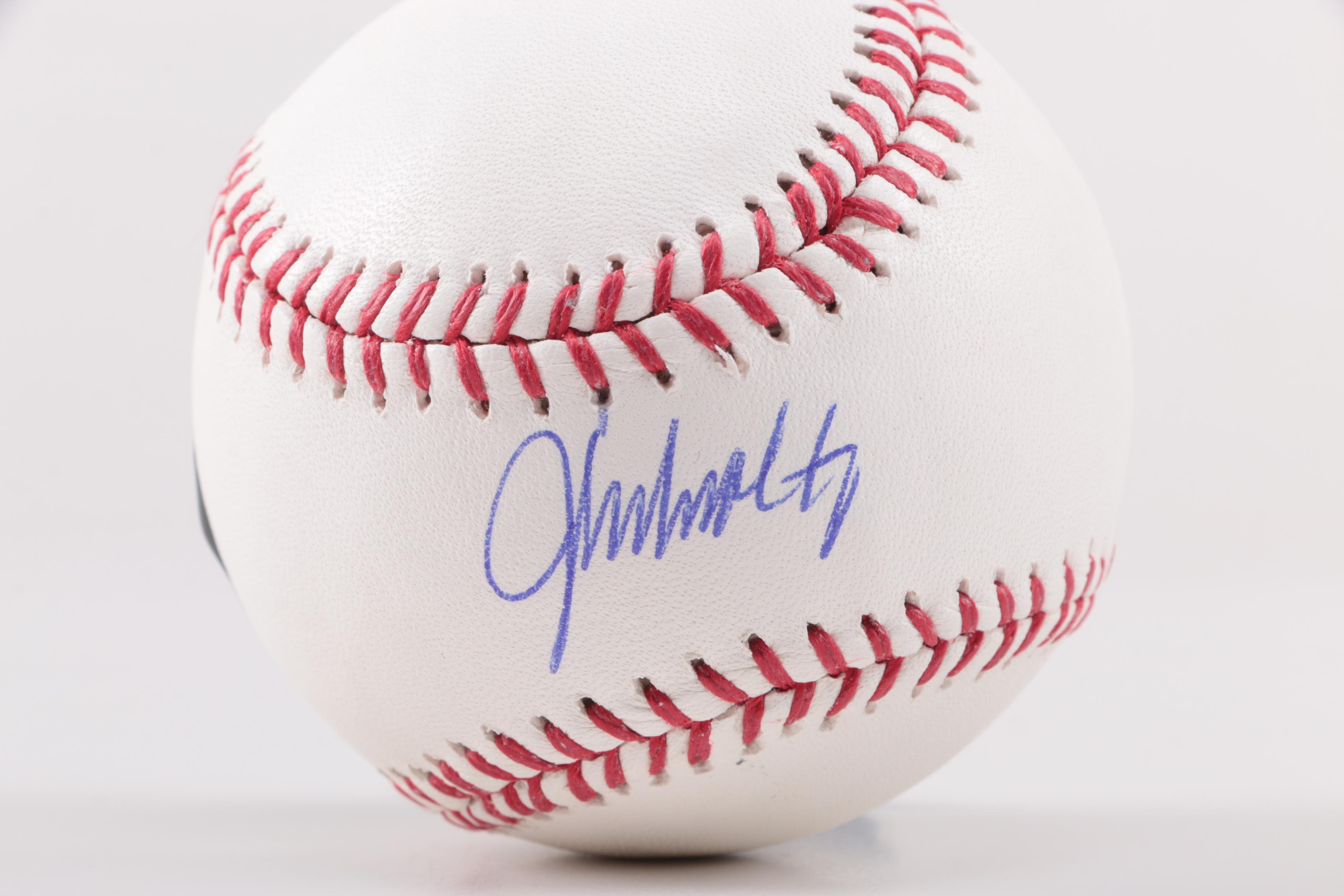 John Smoltz Autographed Baseball