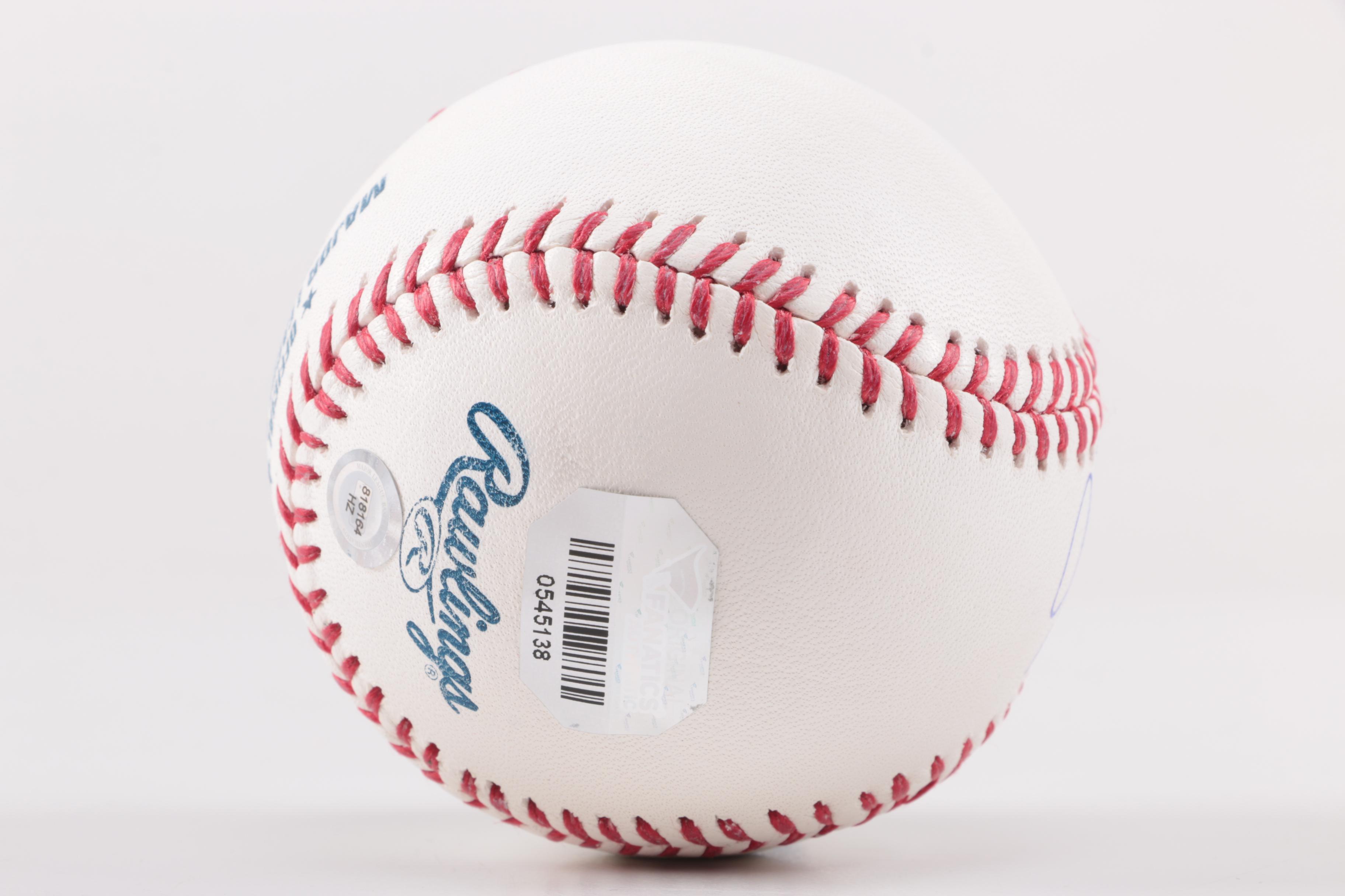 John Smoltz Autographed Baseball