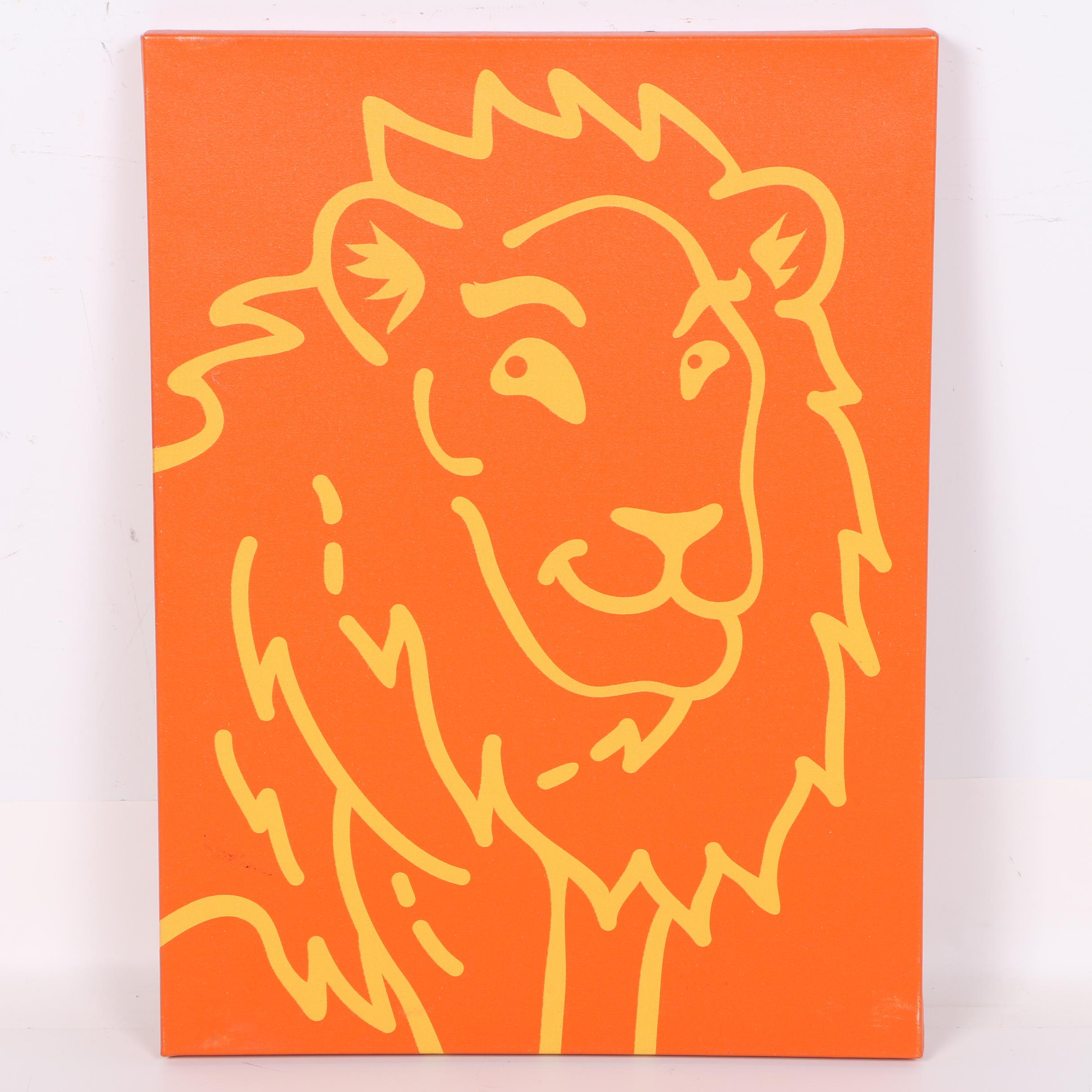 Acrylic Paintings on Canvas of a Mermaid and a Lion