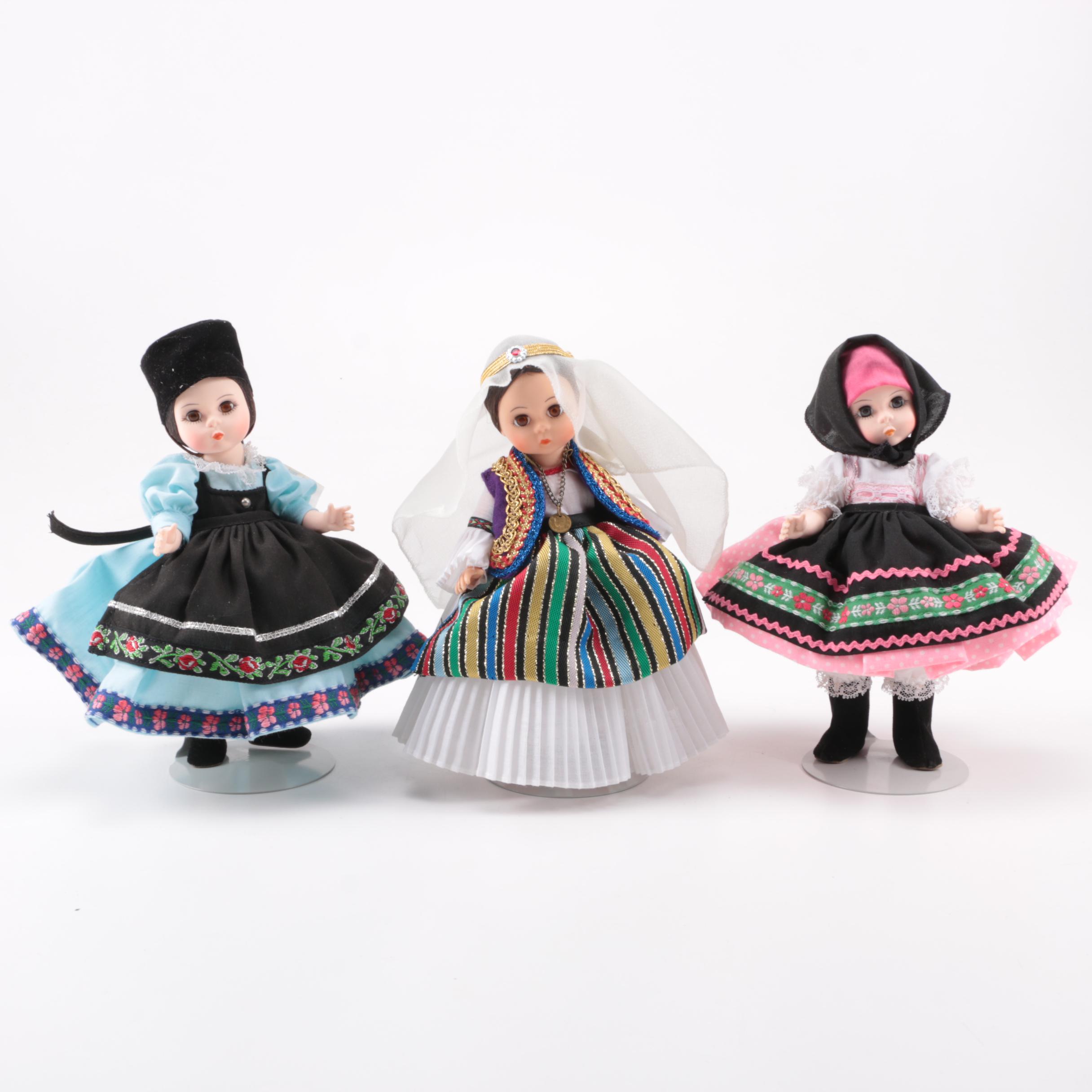 Madame Alexander "Rumania," "Albania," and "Yugoslavia" Dolls