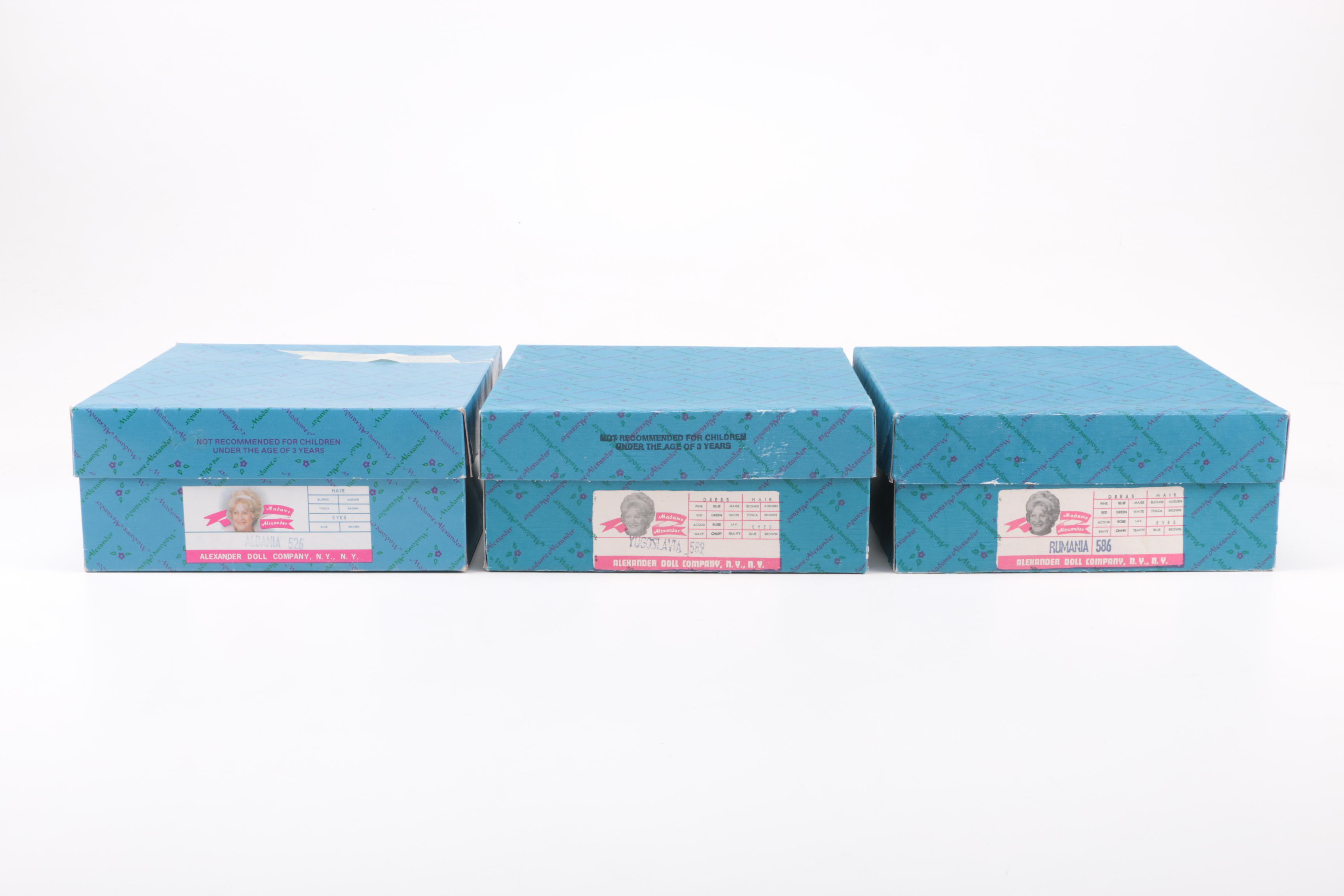 Madame Alexander "Rumania," "Albania," and "Yugoslavia" Dolls