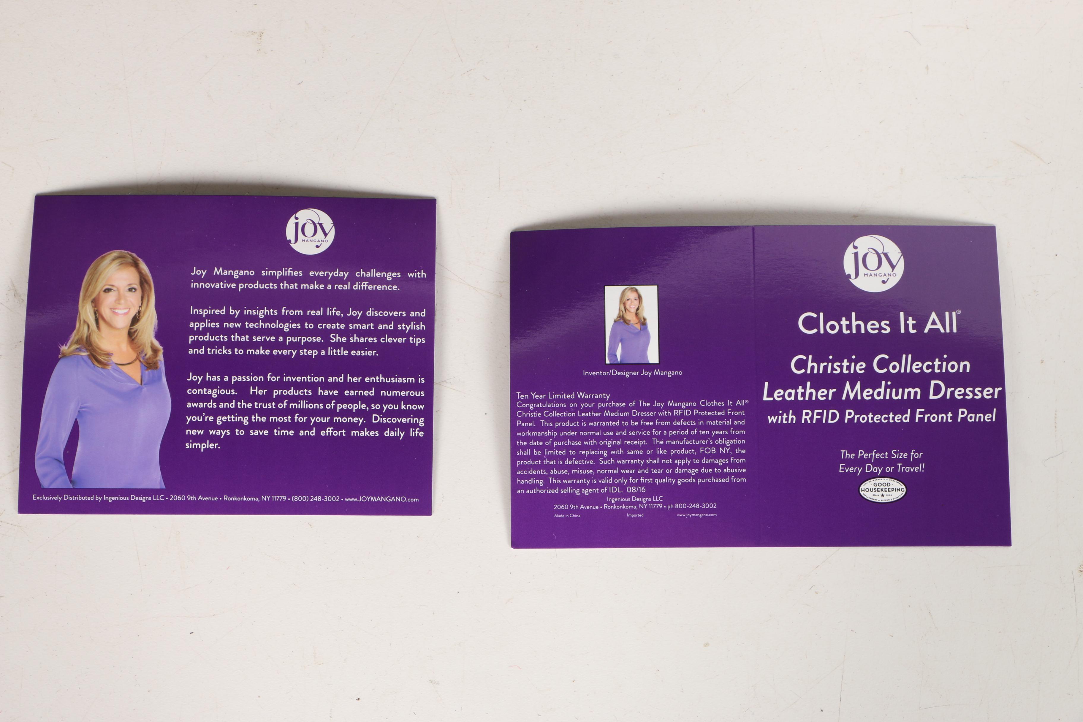 Joy Mangano Luggage Dress and Accessories