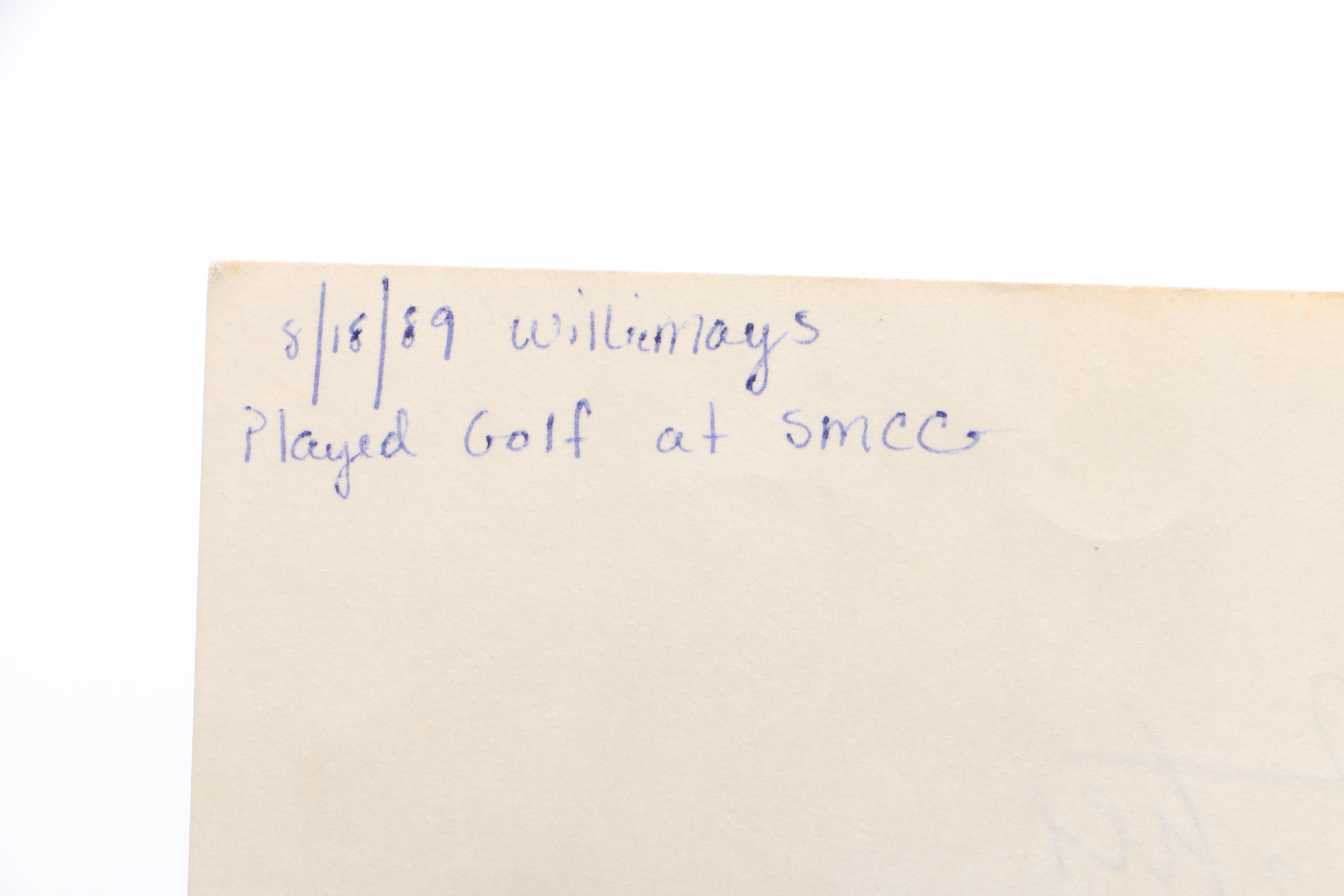 1989 Willie Mays Autograph