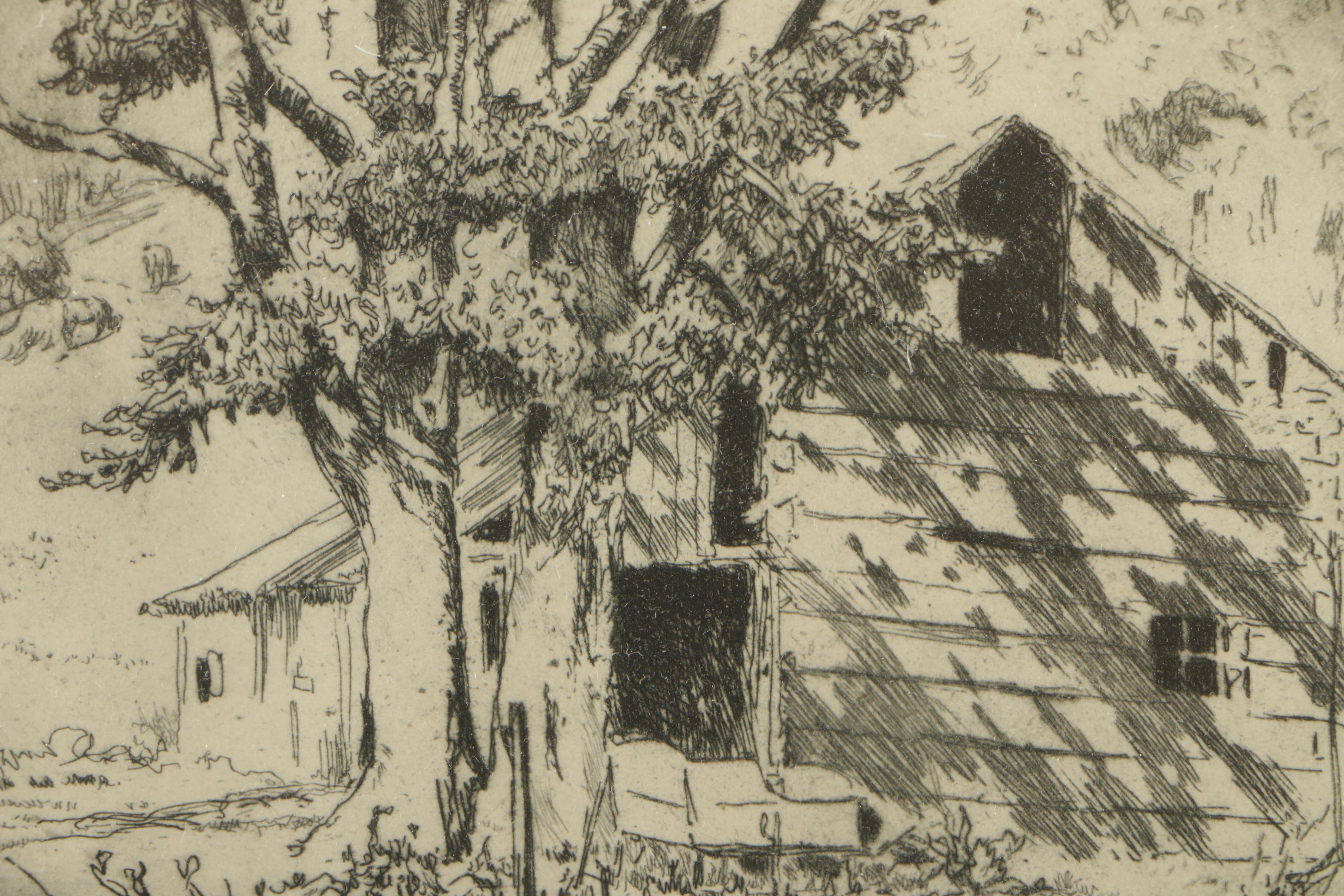 L.O. Griffith Indiana Artist Signed Limited Edition Etching