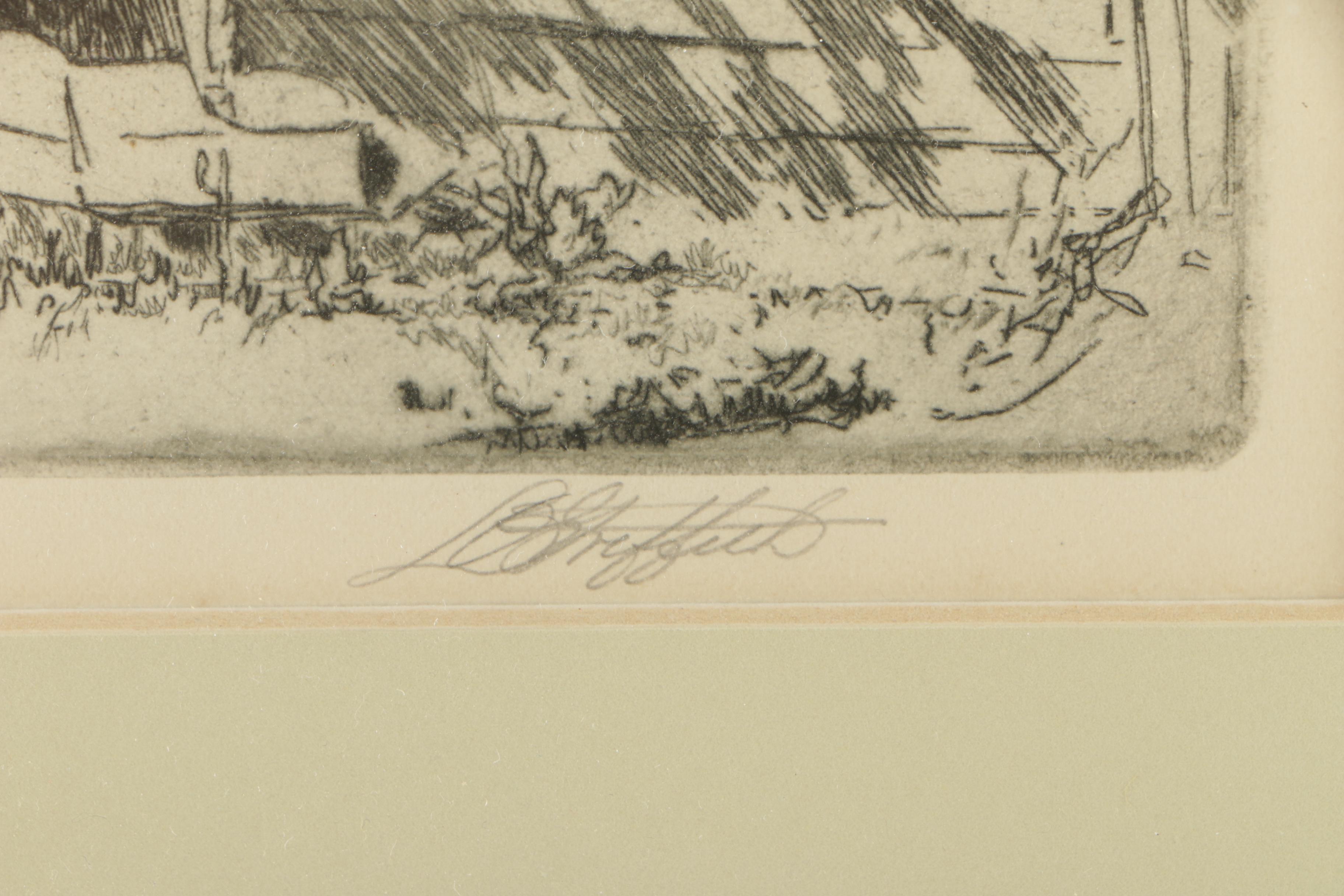 L.O. Griffith Indiana Artist Signed Limited Edition Etching