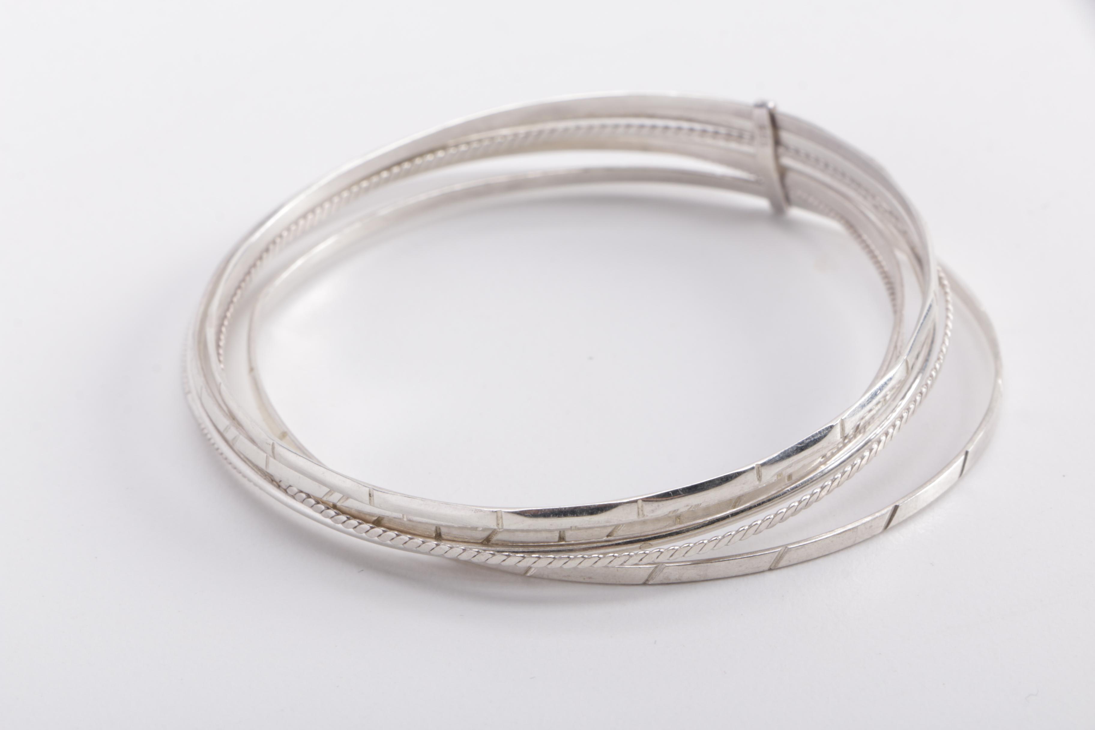 Collection of Sterling Silver Bracelets