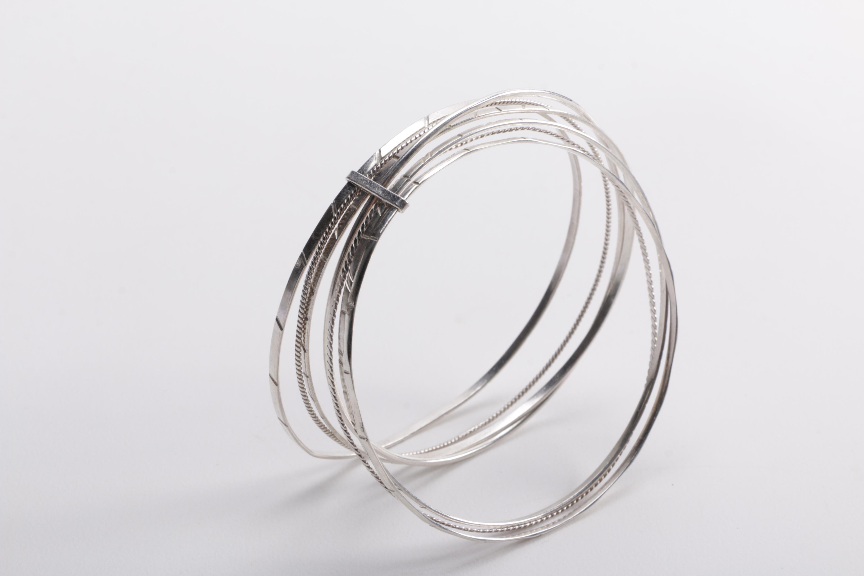 Collection of Sterling Silver Bracelets