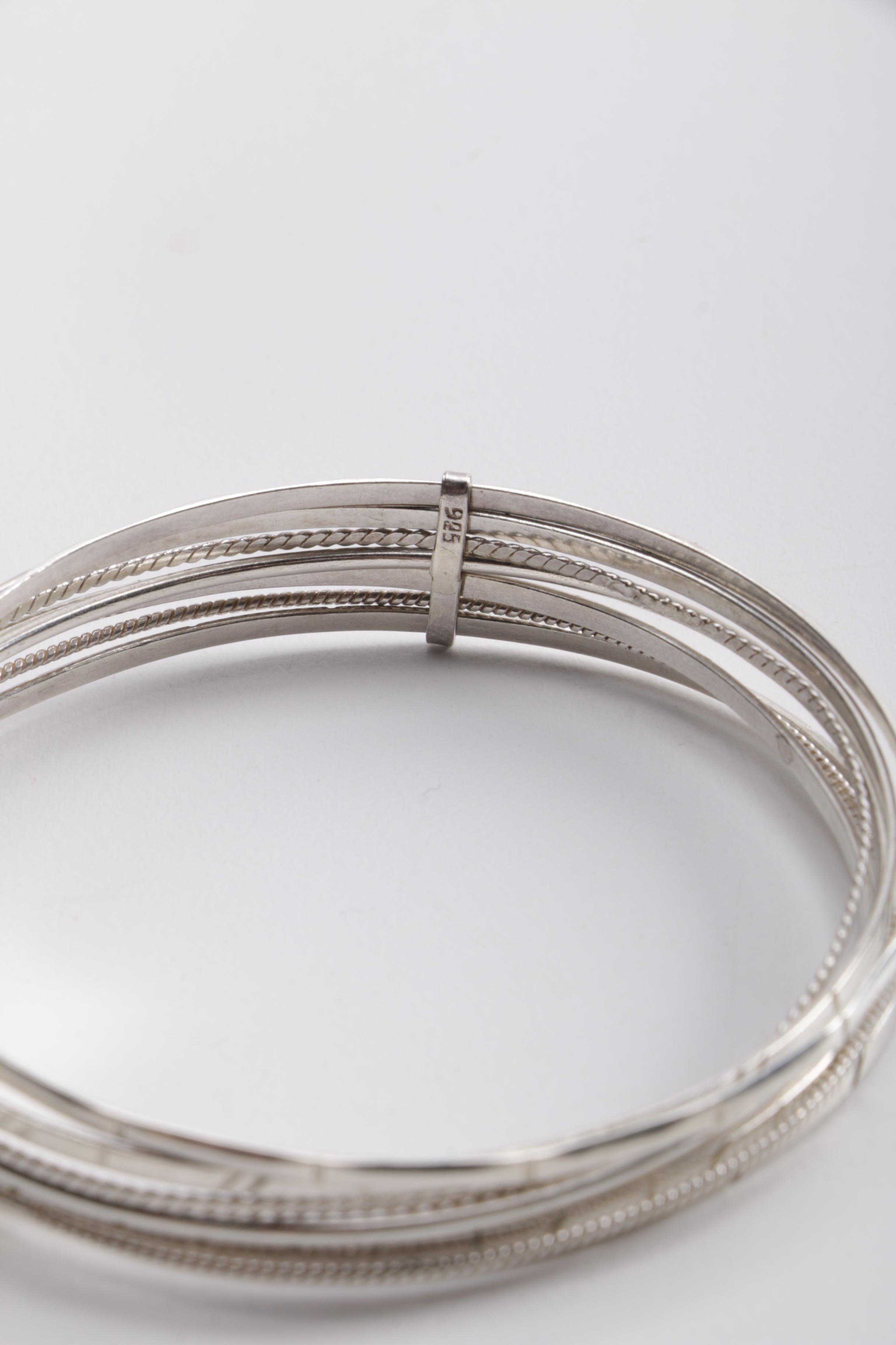 Collection of Sterling Silver Bracelets