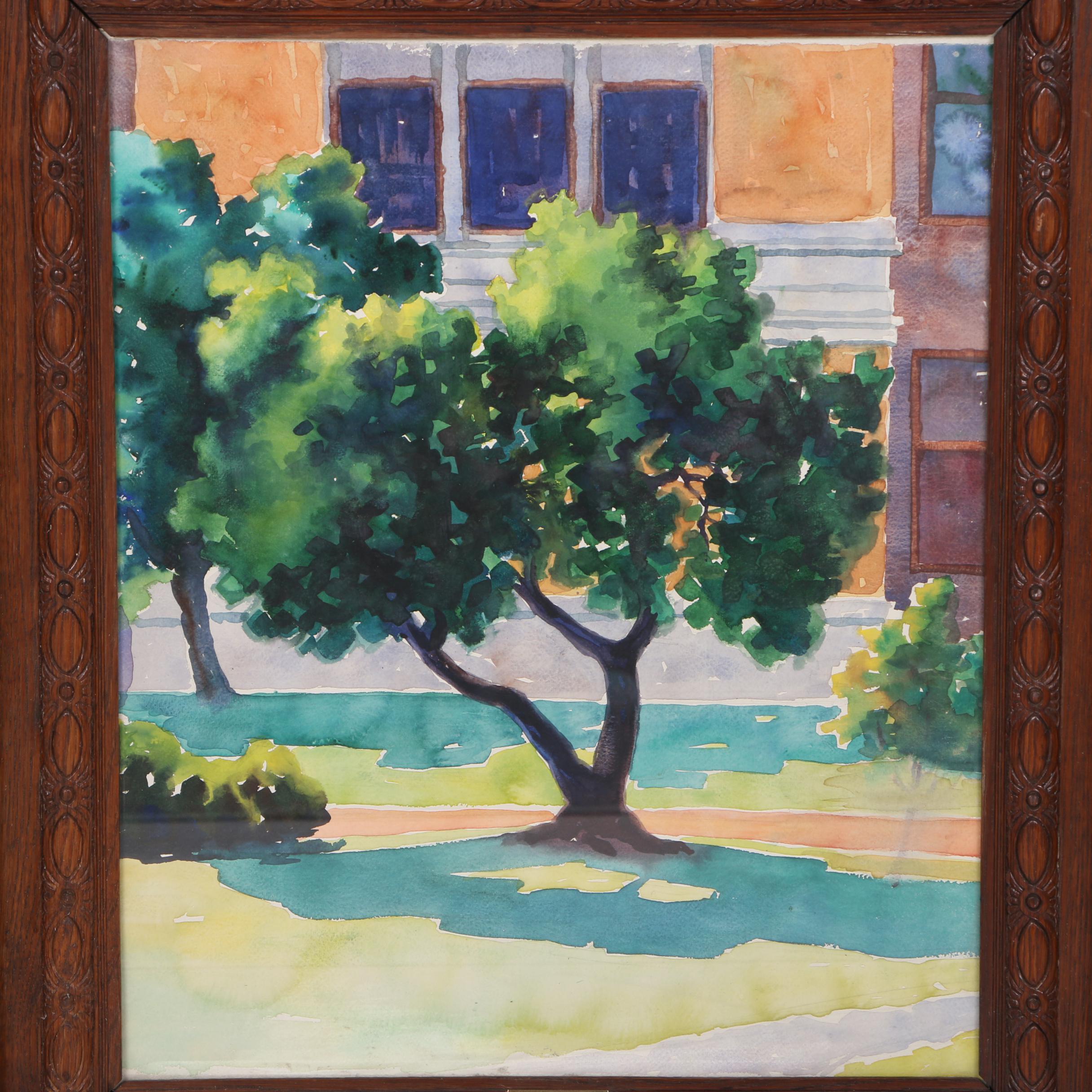 Max Howard Watercolor Painting of a Tree