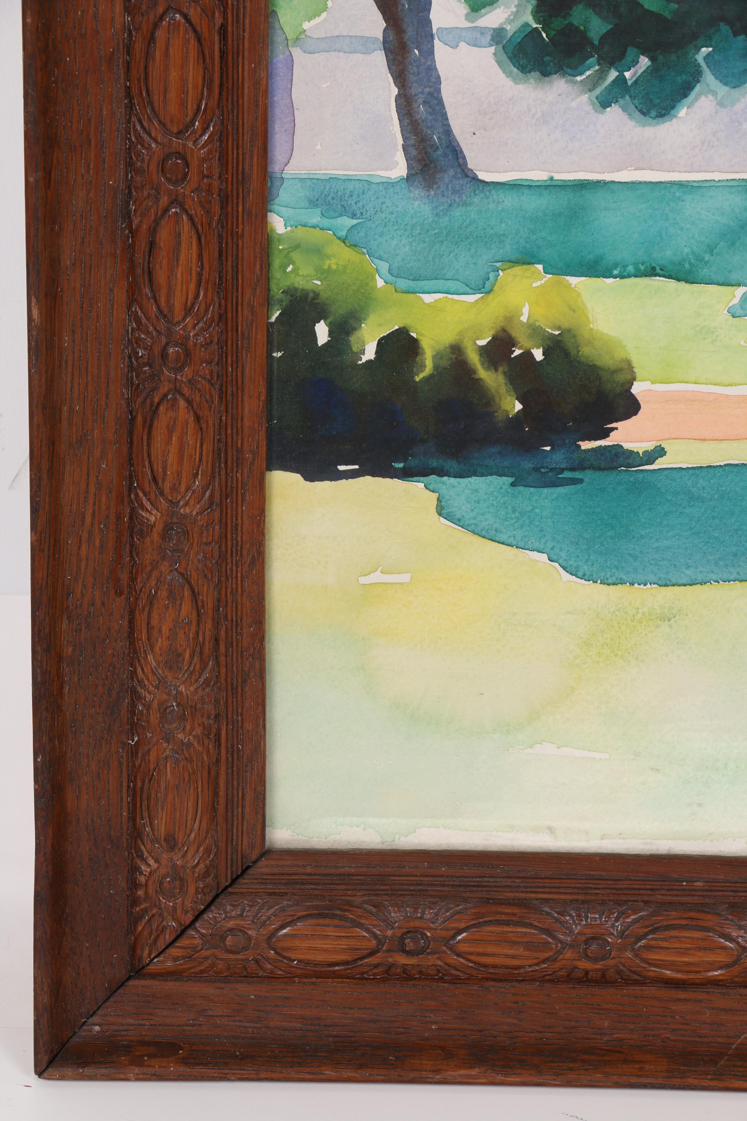 Max Howard Watercolor Painting of a Tree