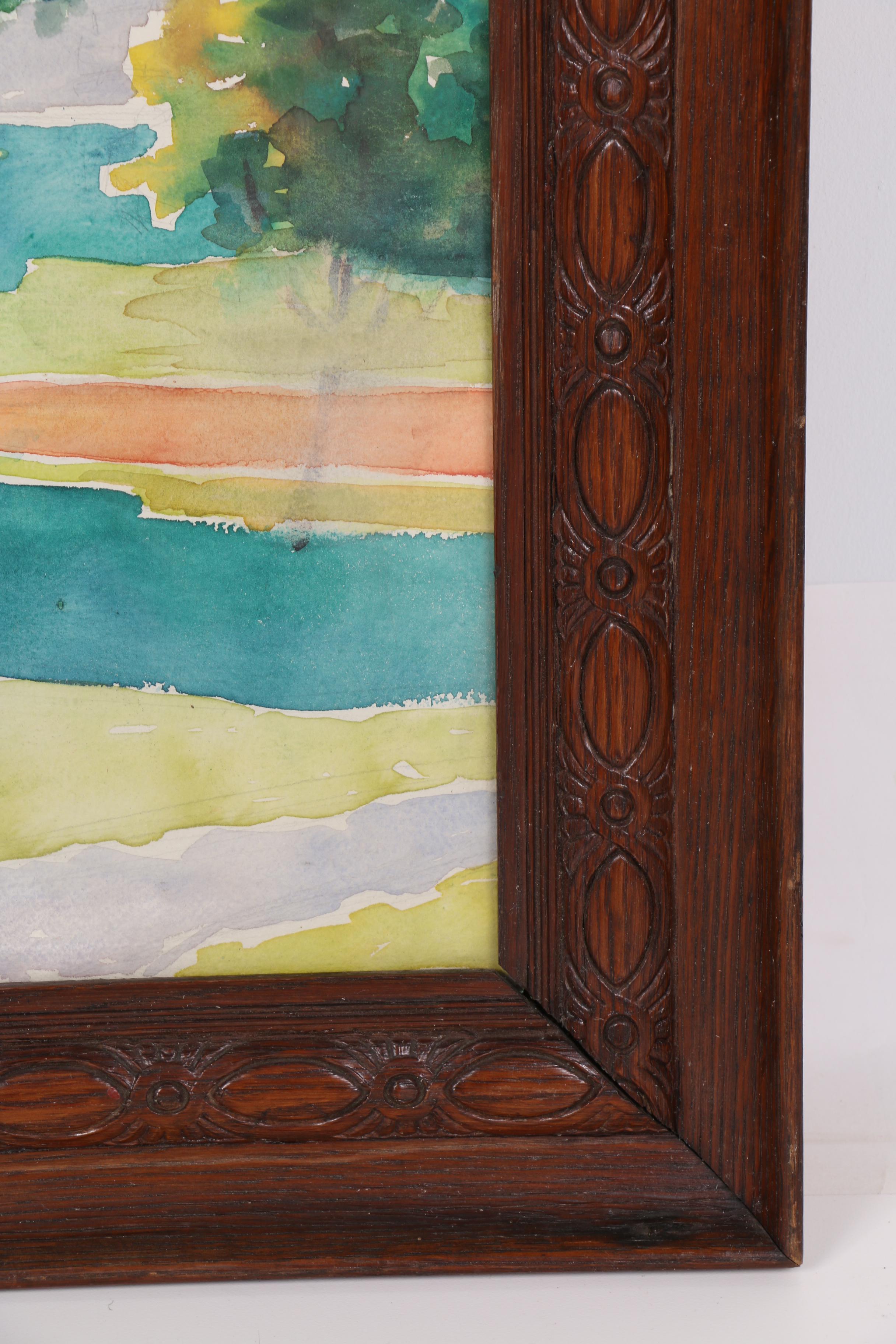 Max Howard Watercolor Painting of a Tree