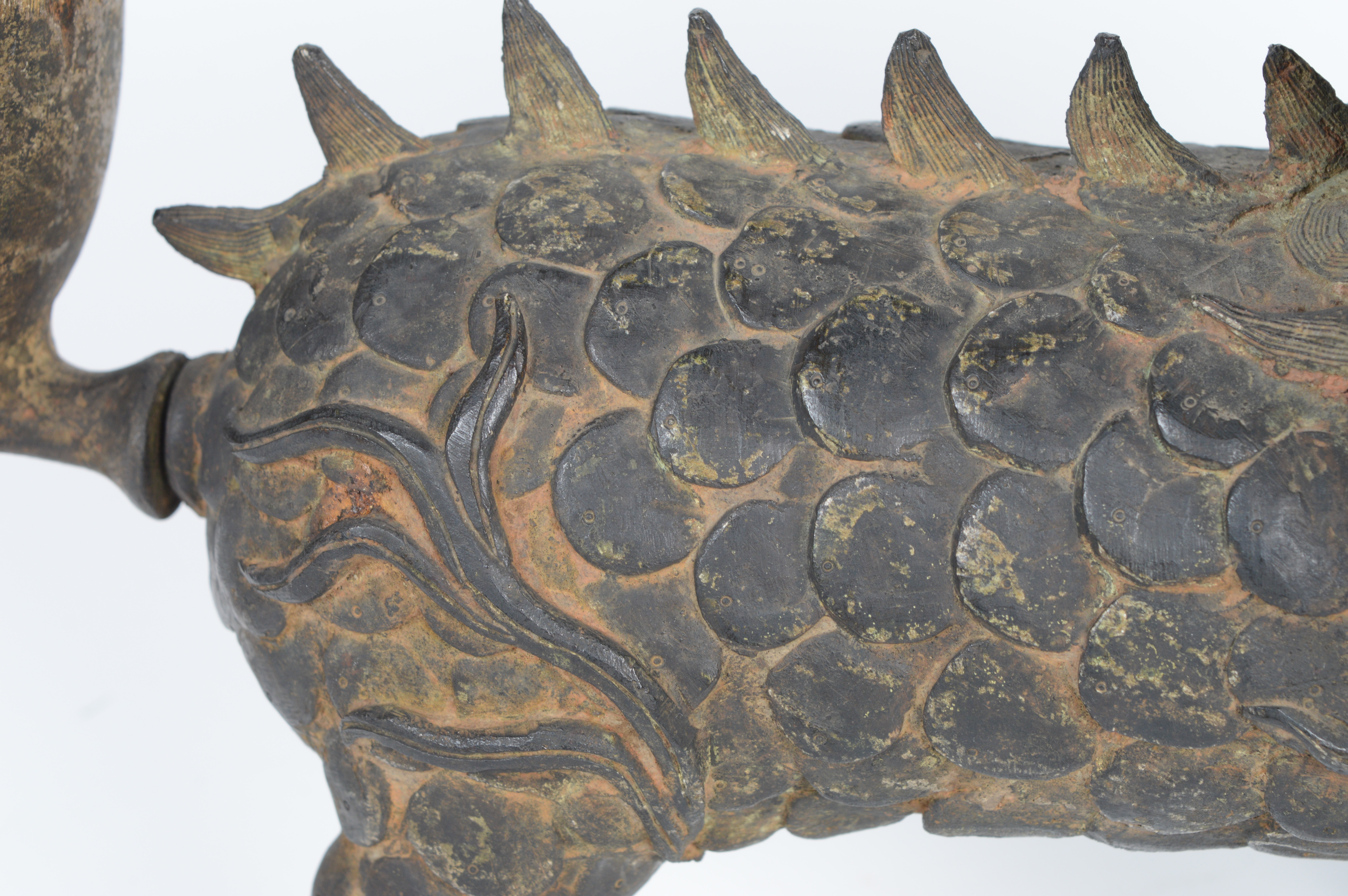 Late Qing Dynasty Spelter Chinese Qilin Sculpture