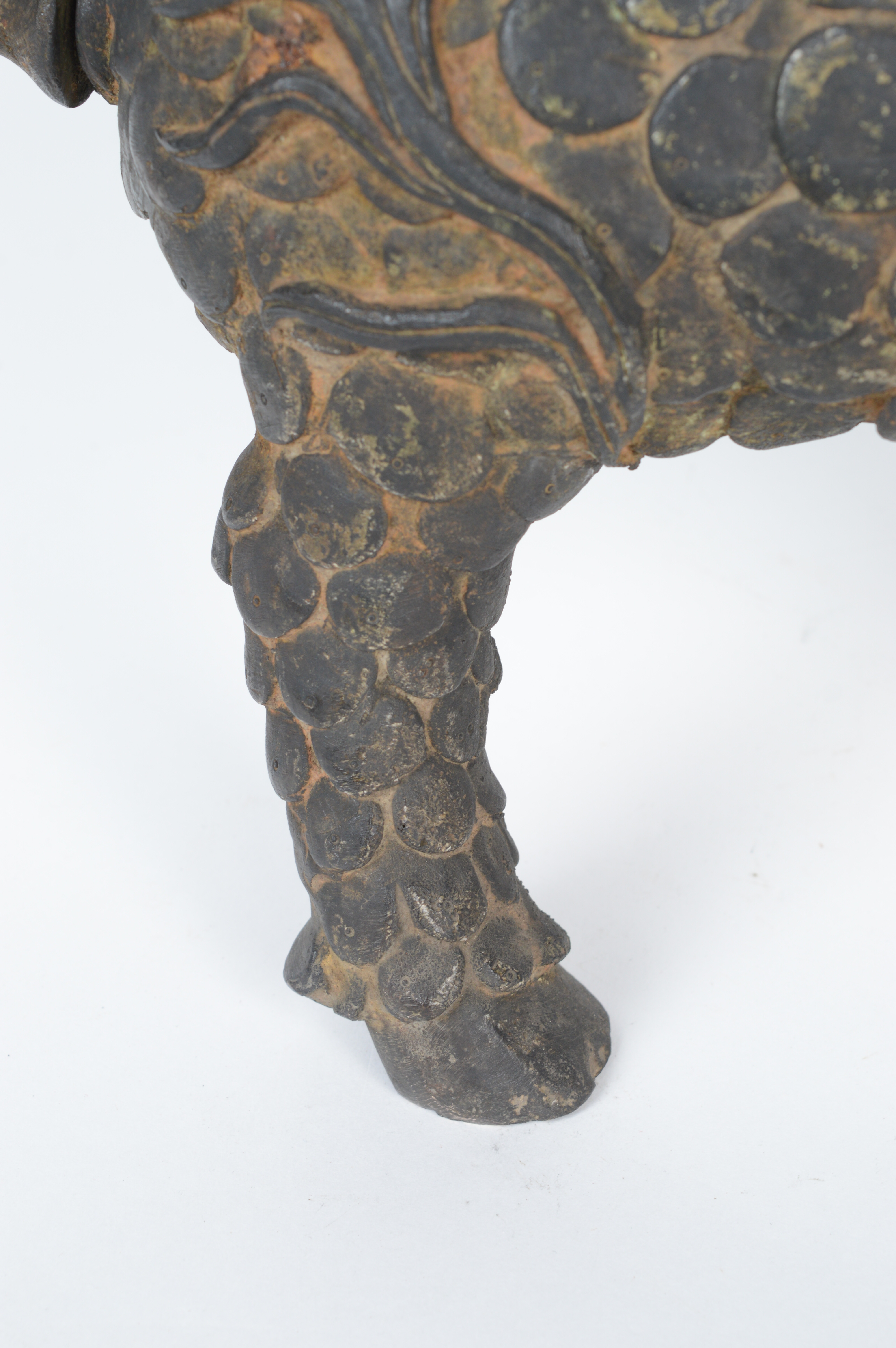 Late Qing Dynasty Spelter Chinese Qilin Sculpture