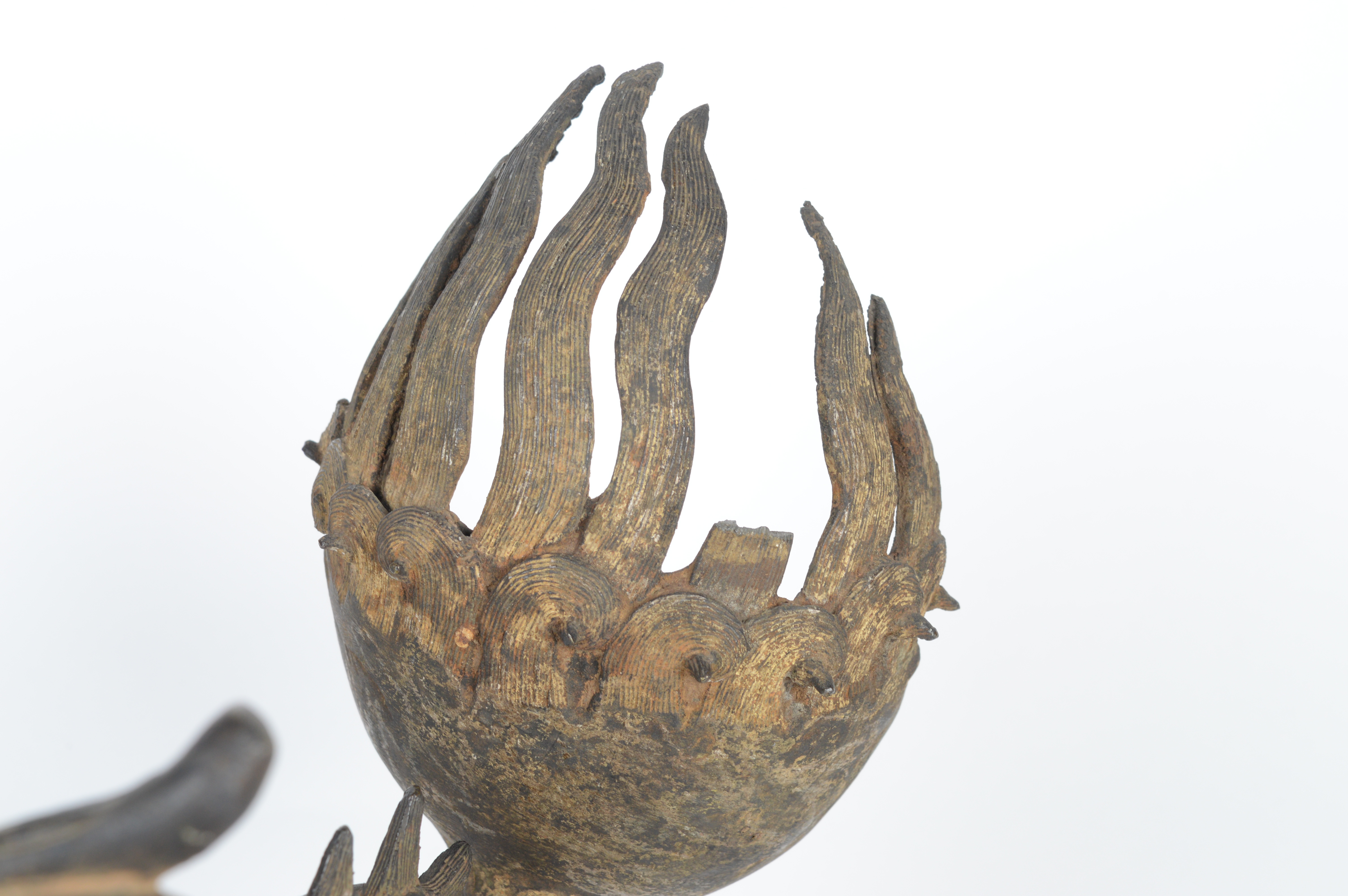 Late Qing Dynasty Spelter Chinese Qilin Sculpture