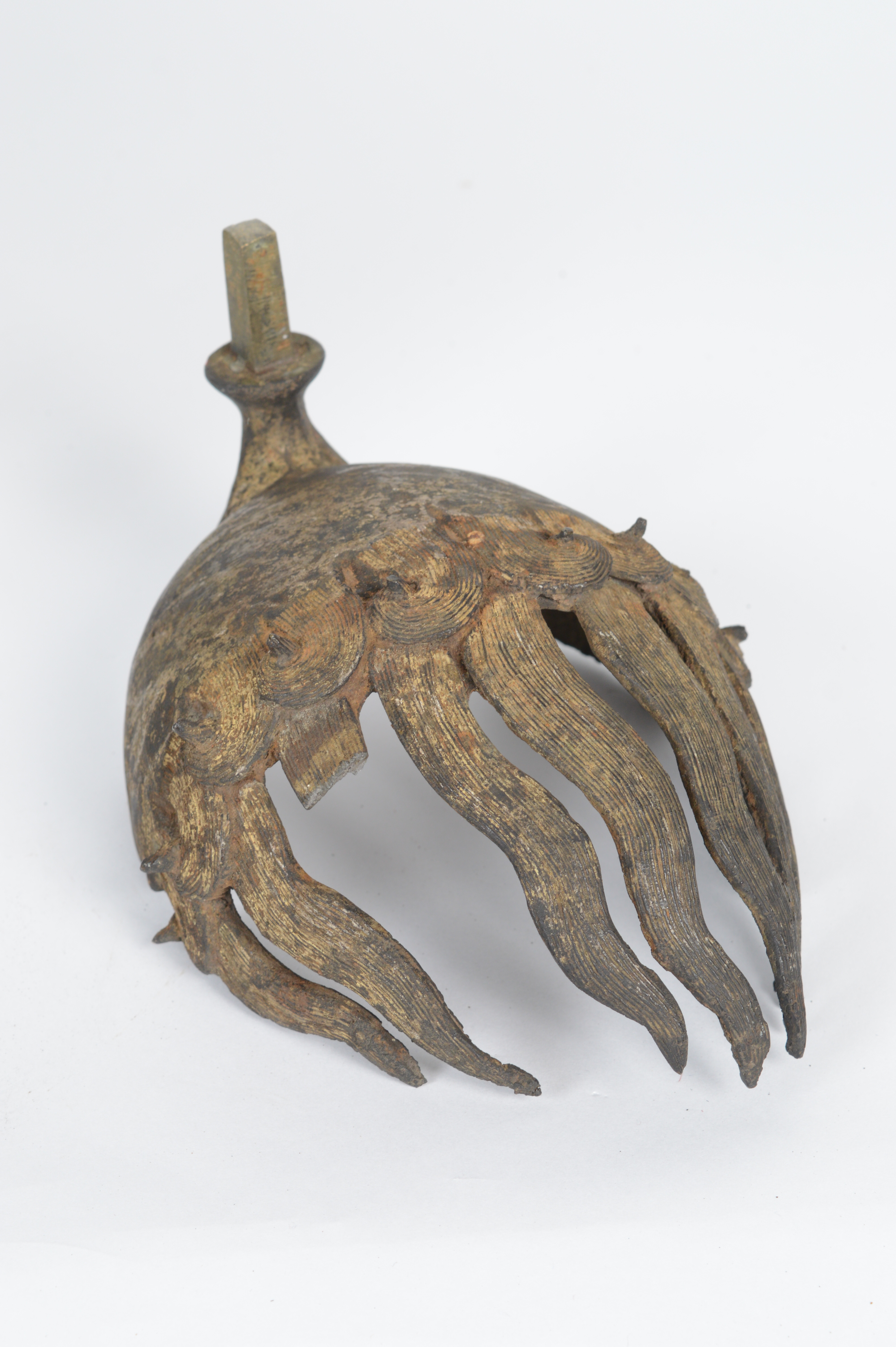 Late Qing Dynasty Spelter Chinese Qilin Sculpture