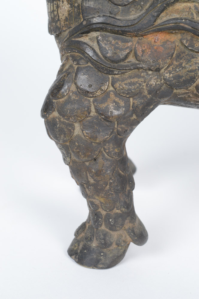 Late Qing Dynasty Spelter Chinese Qilin Sculpture