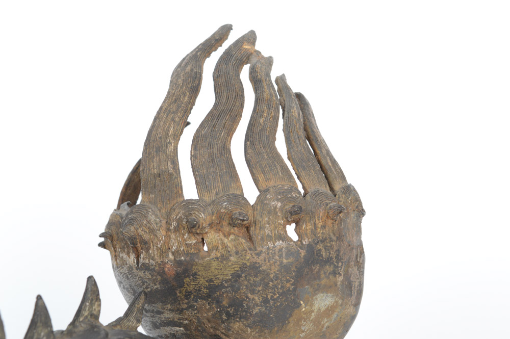 Late Qing Dynasty Spelter Chinese Qilin Sculpture