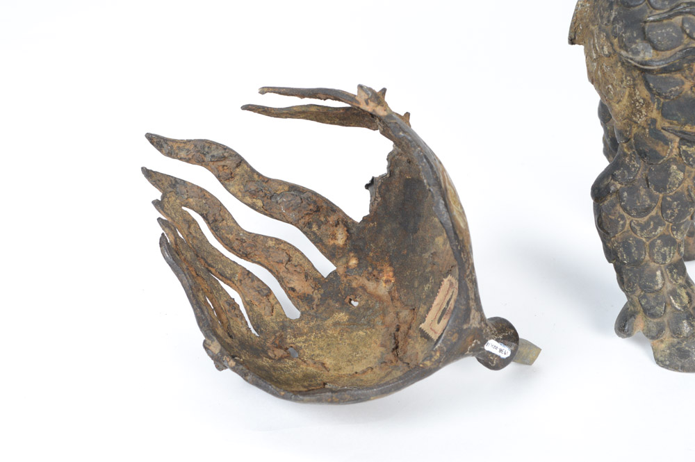 Late Qing Dynasty Spelter Chinese Qilin Sculpture