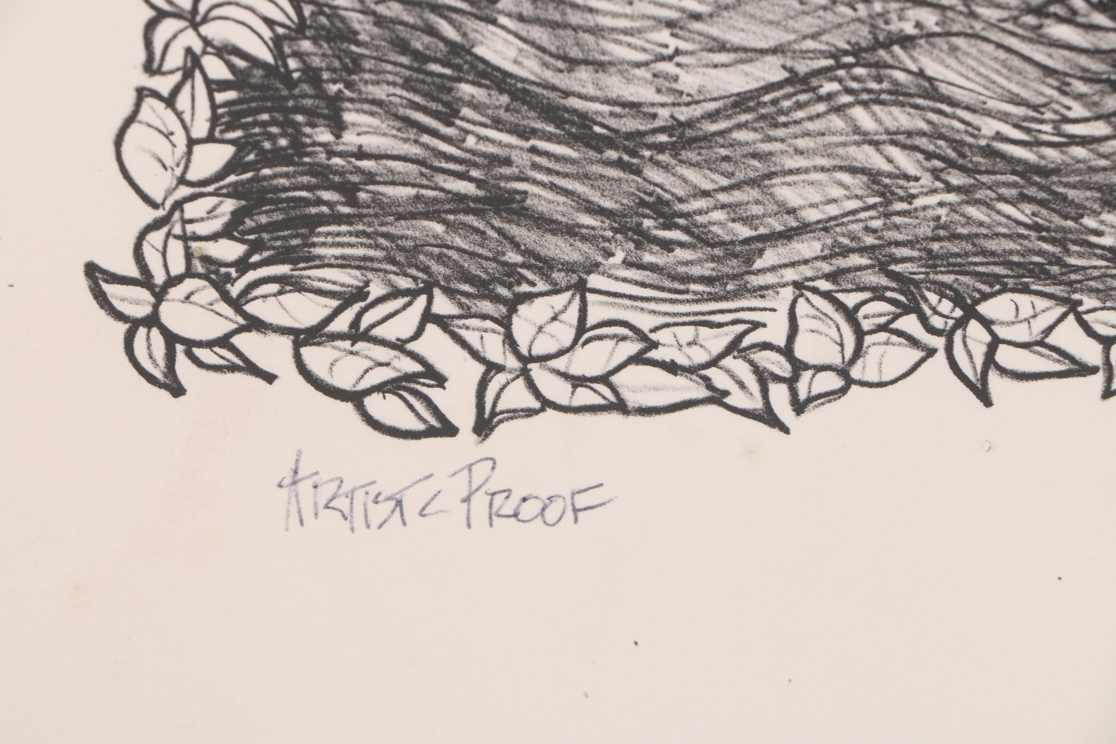 Beverly Snodgrass Limited Edition Artist Proof Lithograph on Paper "Hanging Pyramids"