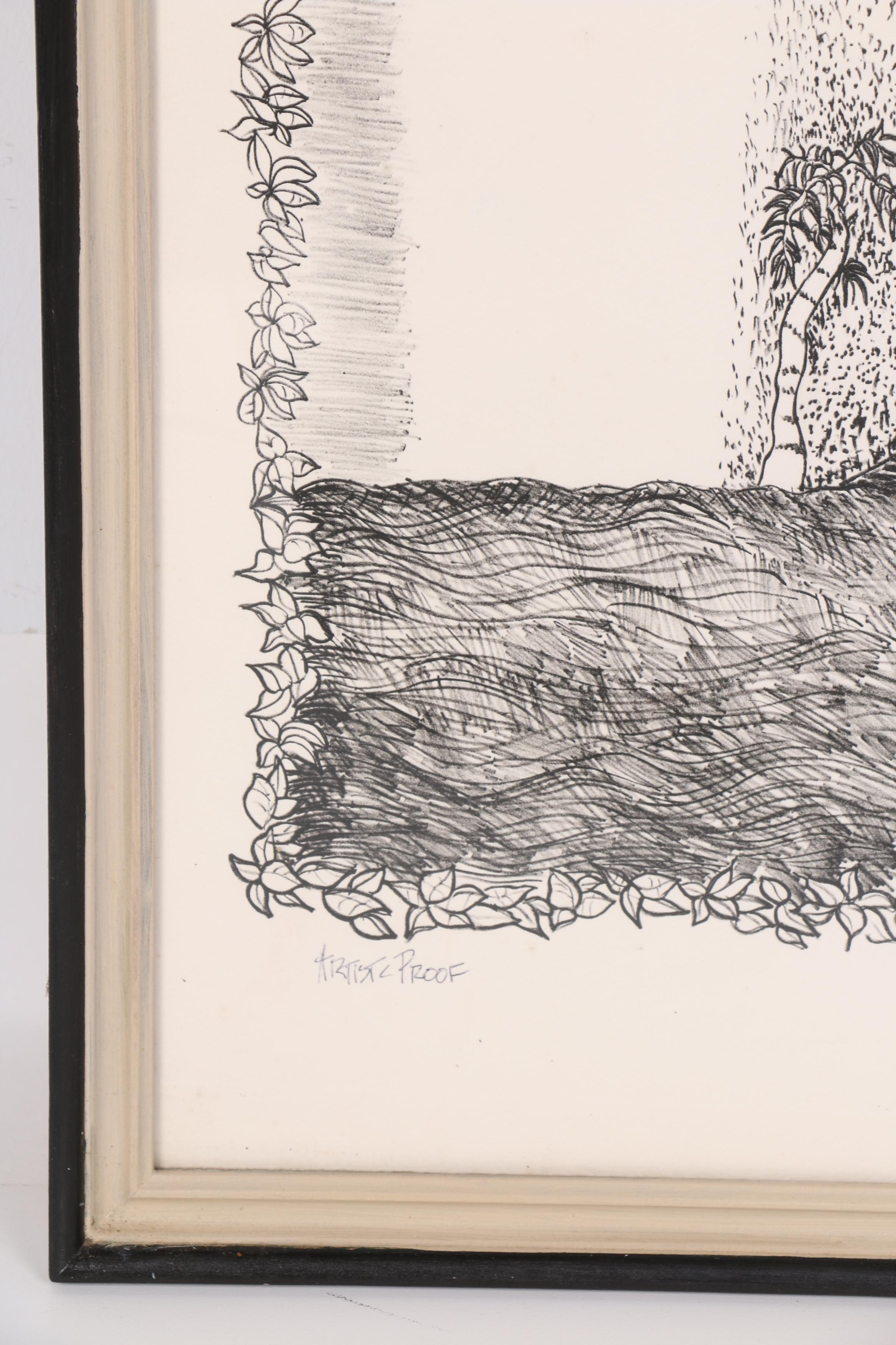 Beverly Snodgrass Limited Edition Artist Proof Lithograph on Paper "Hanging Pyramids"