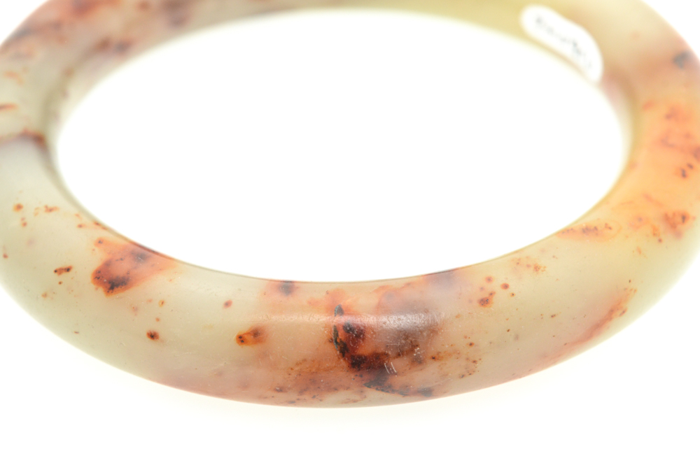 Antique Carved Agate Bangle Bracelet