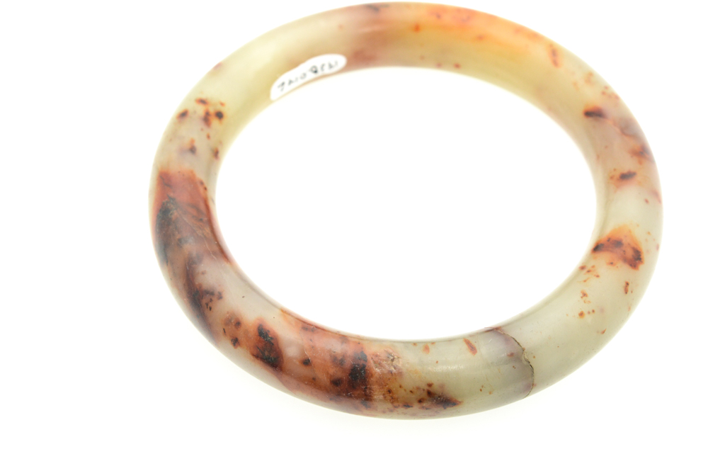 Antique Carved Agate Bangle Bracelet