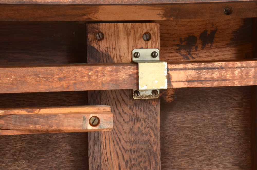 Vintage Tudor Revival Carved Oak Dining Set