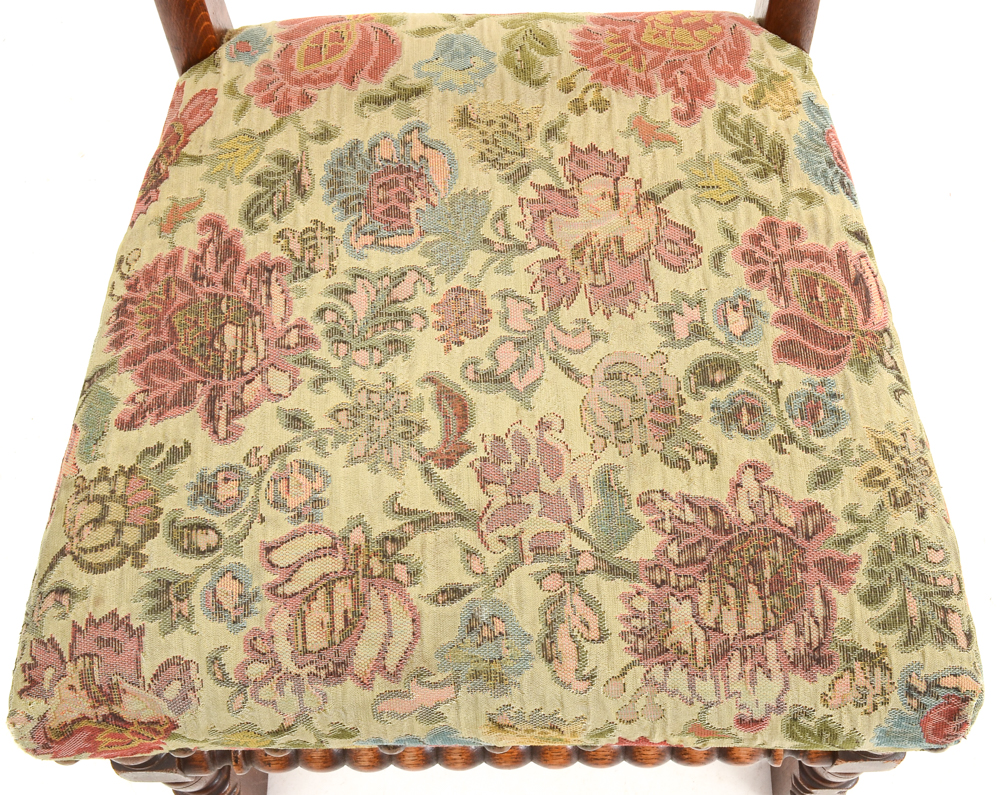 Vintage Tudor Revival Carved Oak Dining Set