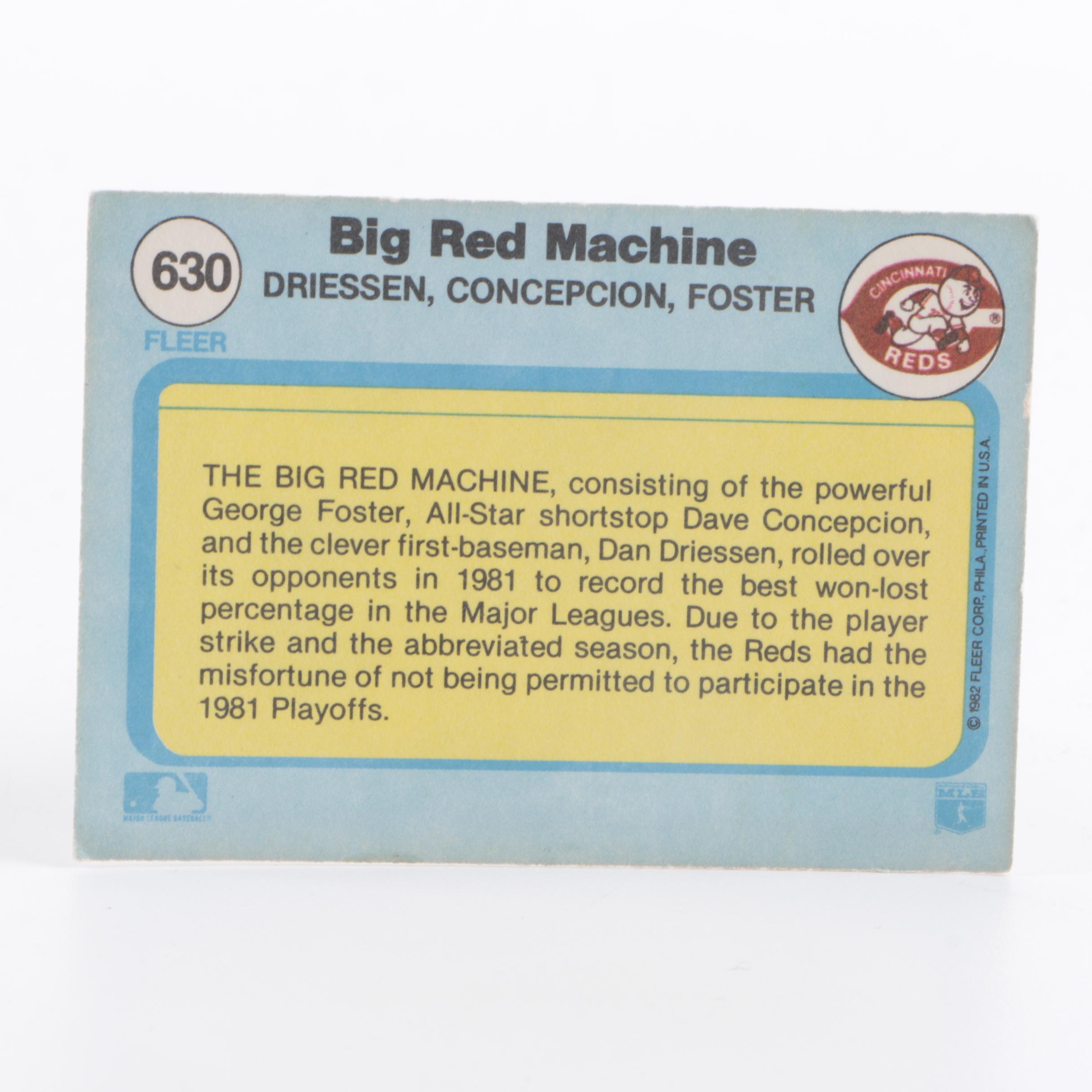 Cincinnati Reds "Big Red Machine" Baseball Cards