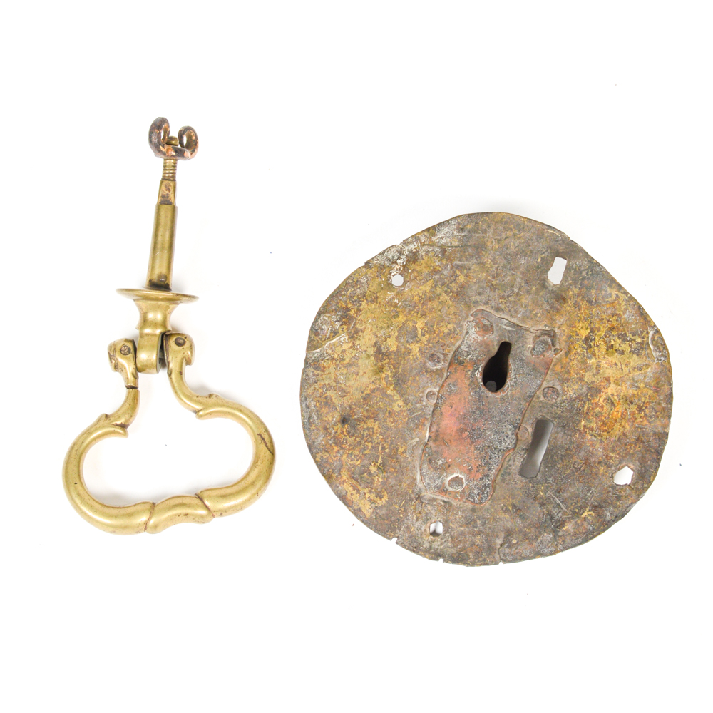 Antique Brass Door Knocker and Forged Lock