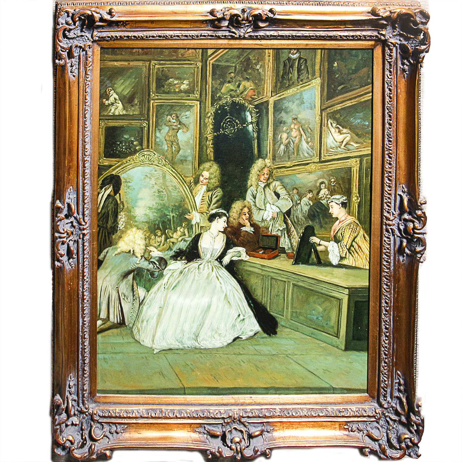 Copy Oil Painting on Canvas after Jean Antoine Watteau