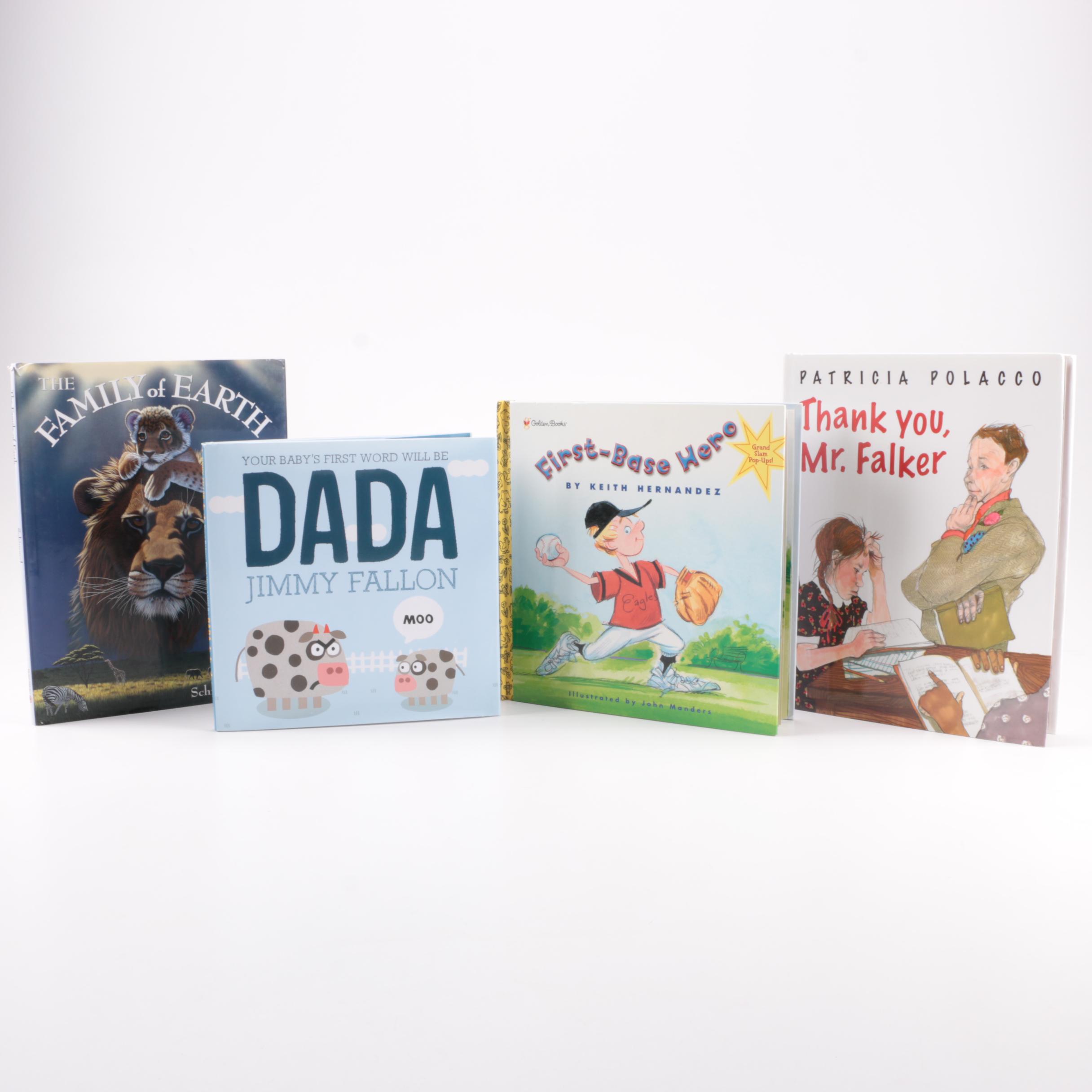 Signed Children's Books Including Jimmy Fallon "Your Baby's First Word Will Be DADA"