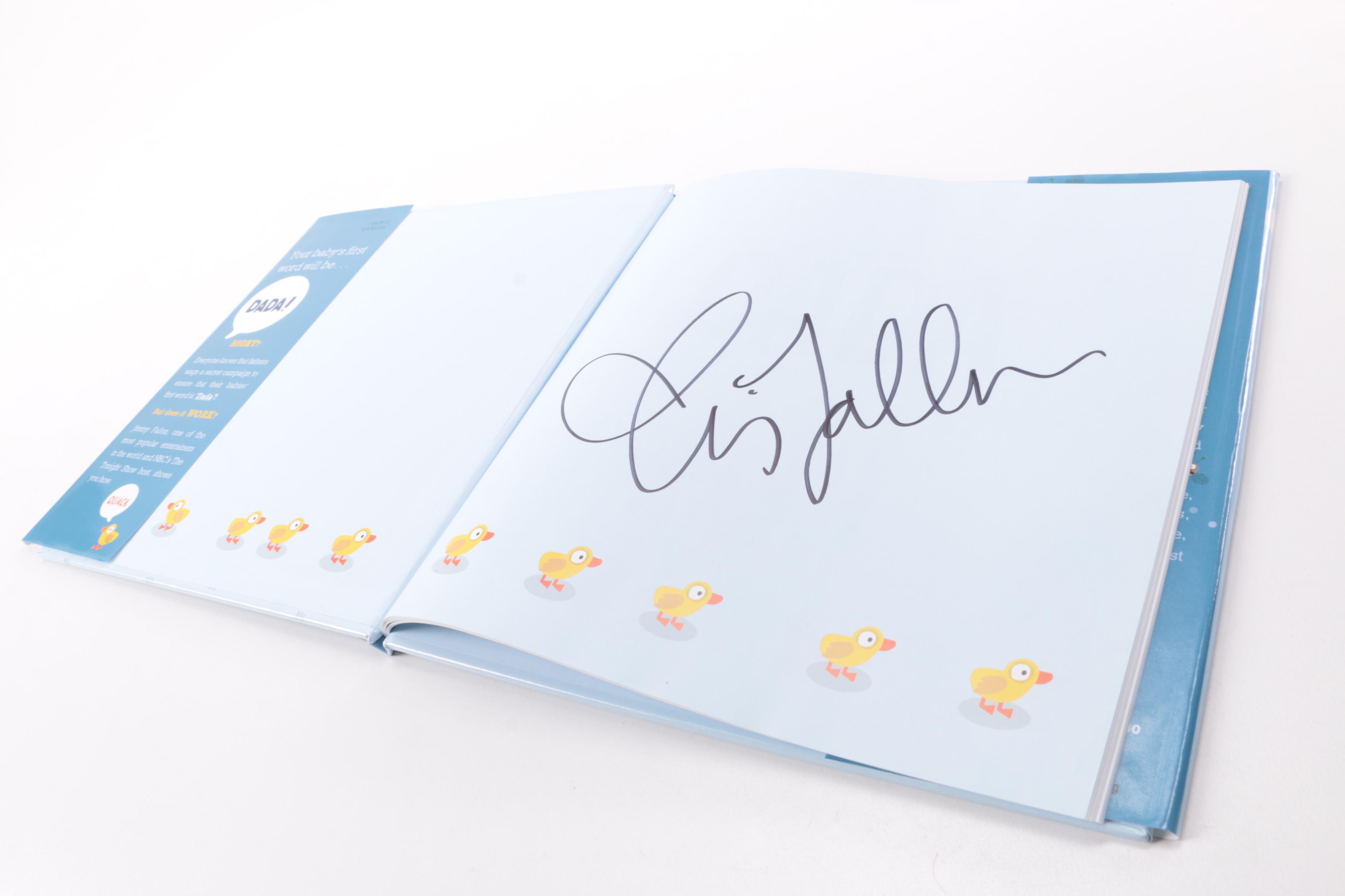 Signed Children's Books Including Jimmy Fallon "Your Baby's First Word Will Be DADA"