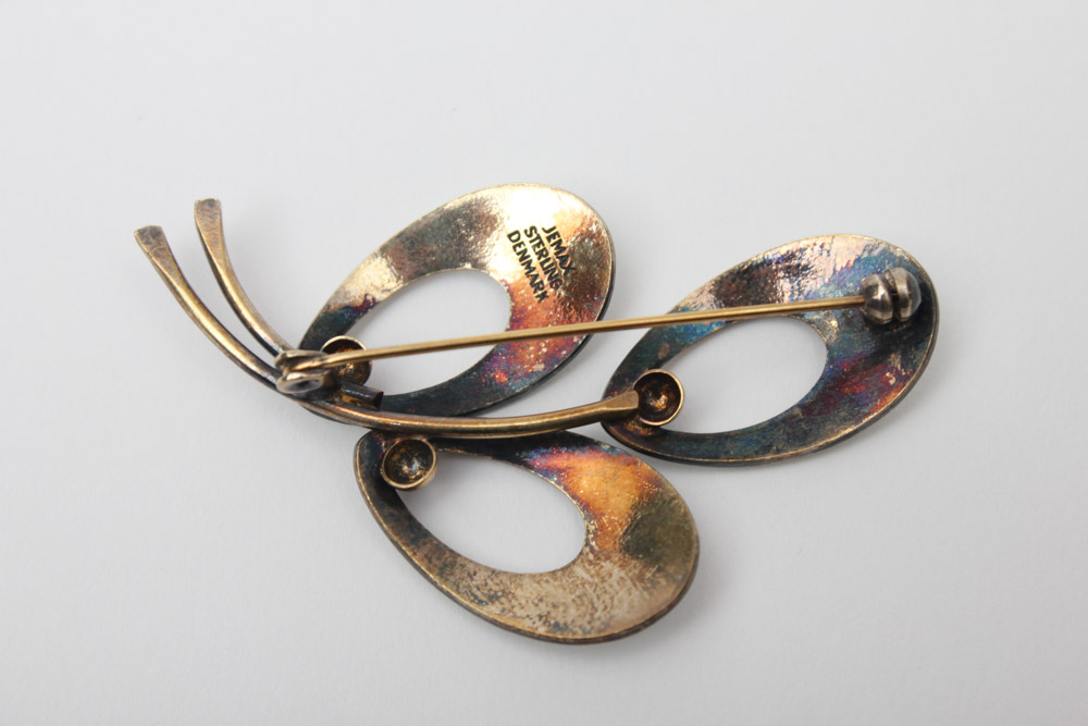 Sterling Silver White Enamel Jewelry Including Jemax of Denmark