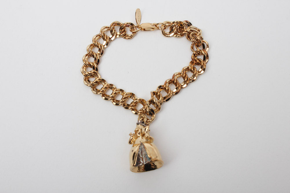 Gold Plate Over Sterling Silver Disney Charm Bracelets