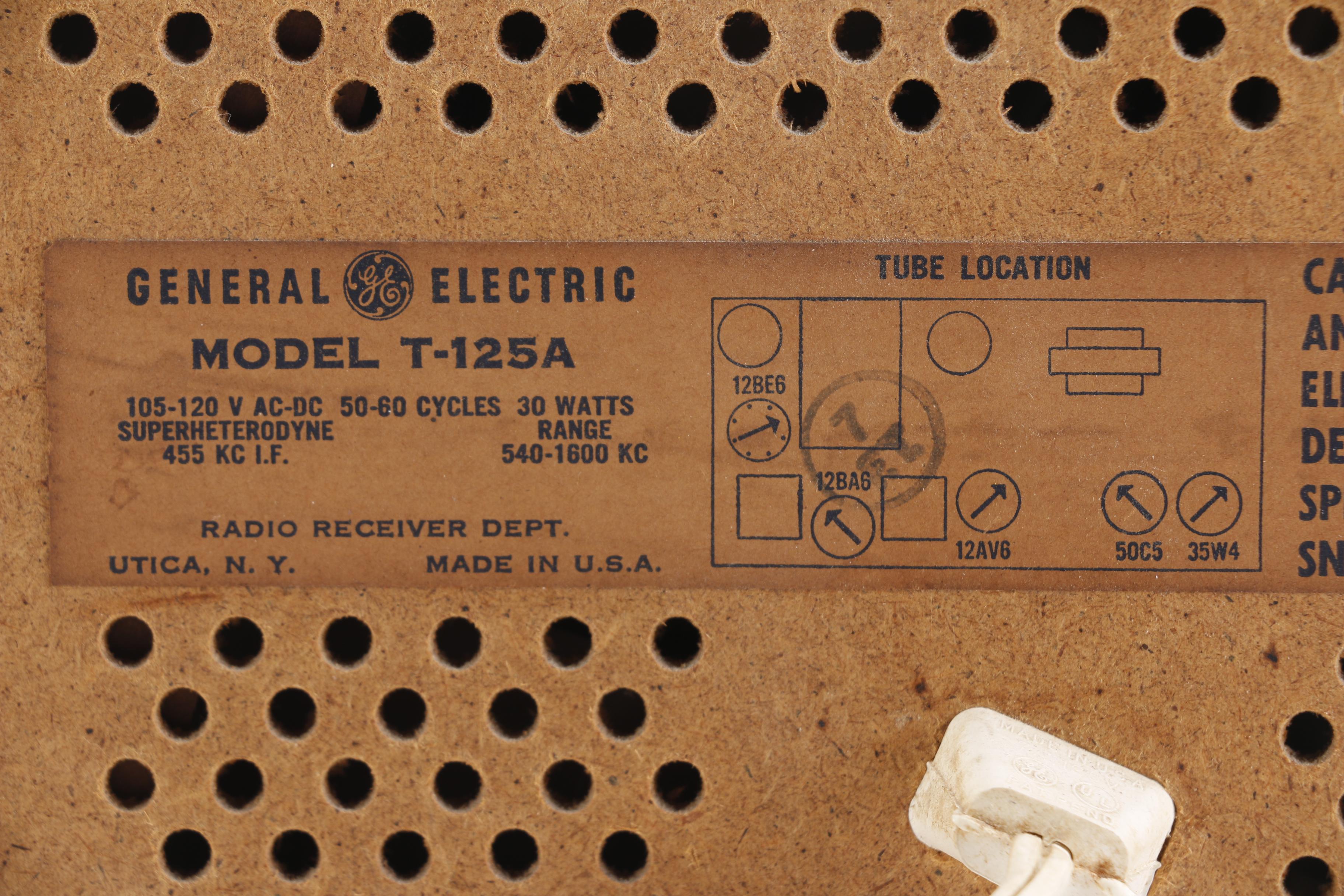 Vintage Pink Plastic GE Radio and Contemporary Alarm Clock