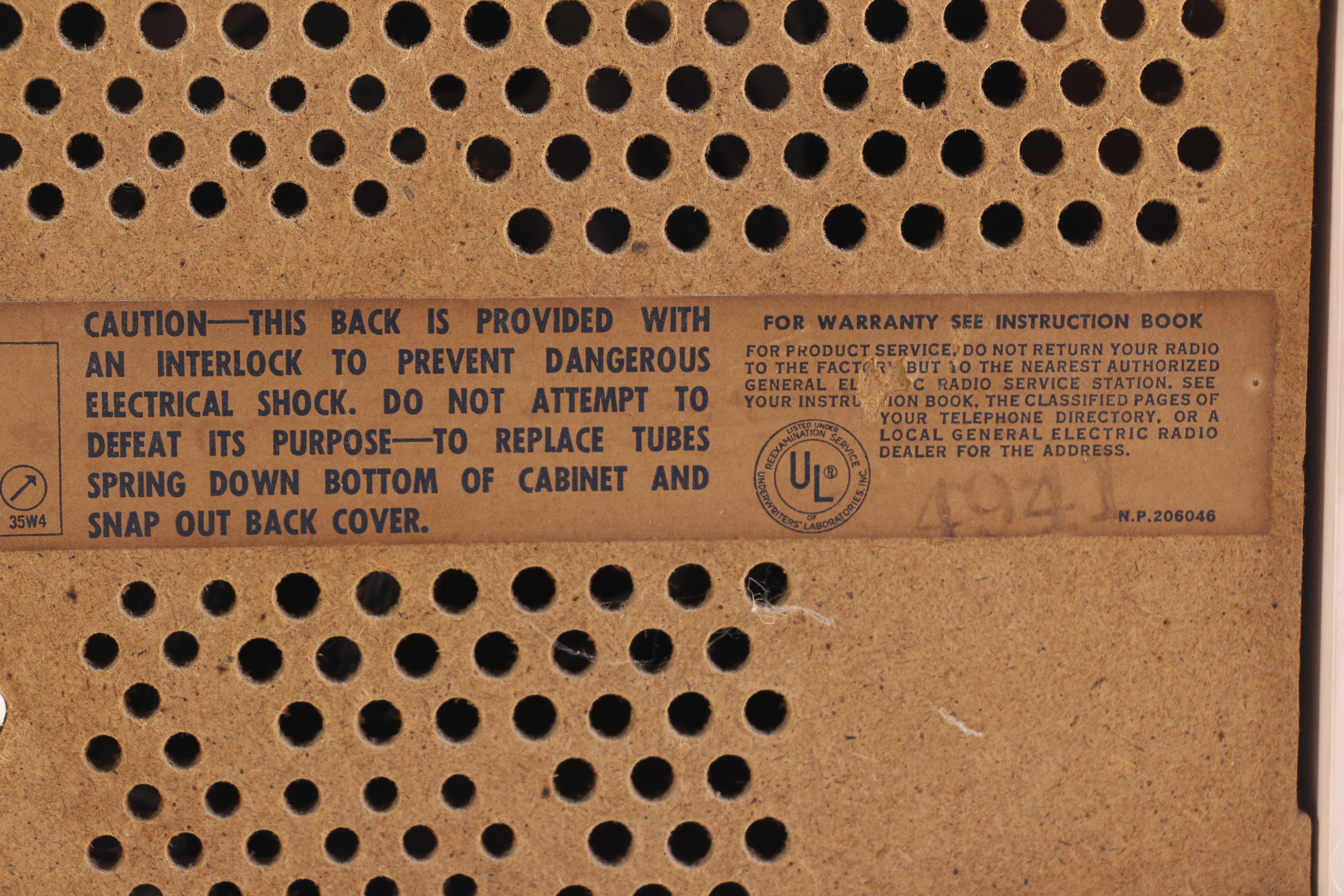 Vintage Pink Plastic GE Radio and Contemporary Alarm Clock