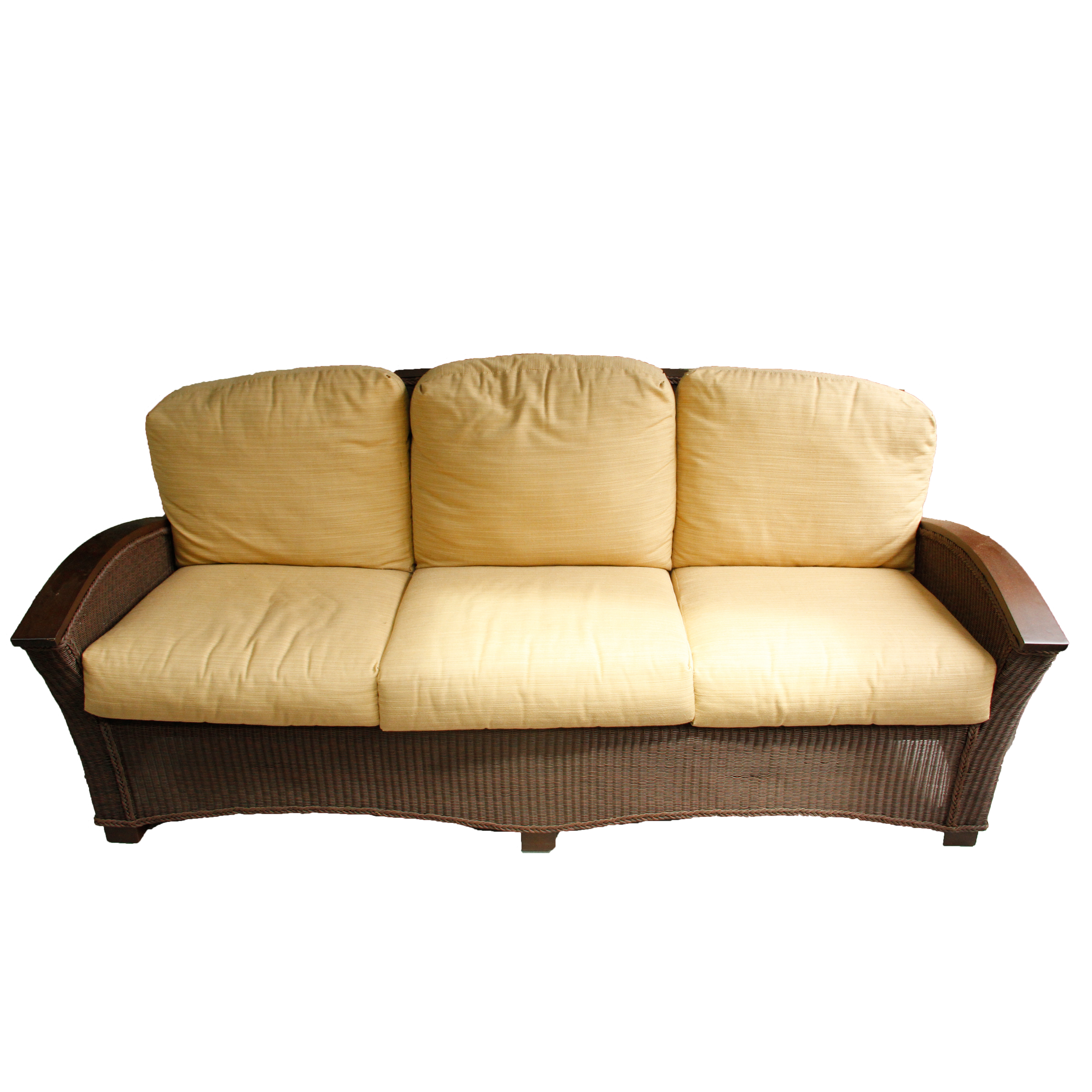 Outdoor Wicker Three Seat Sofa