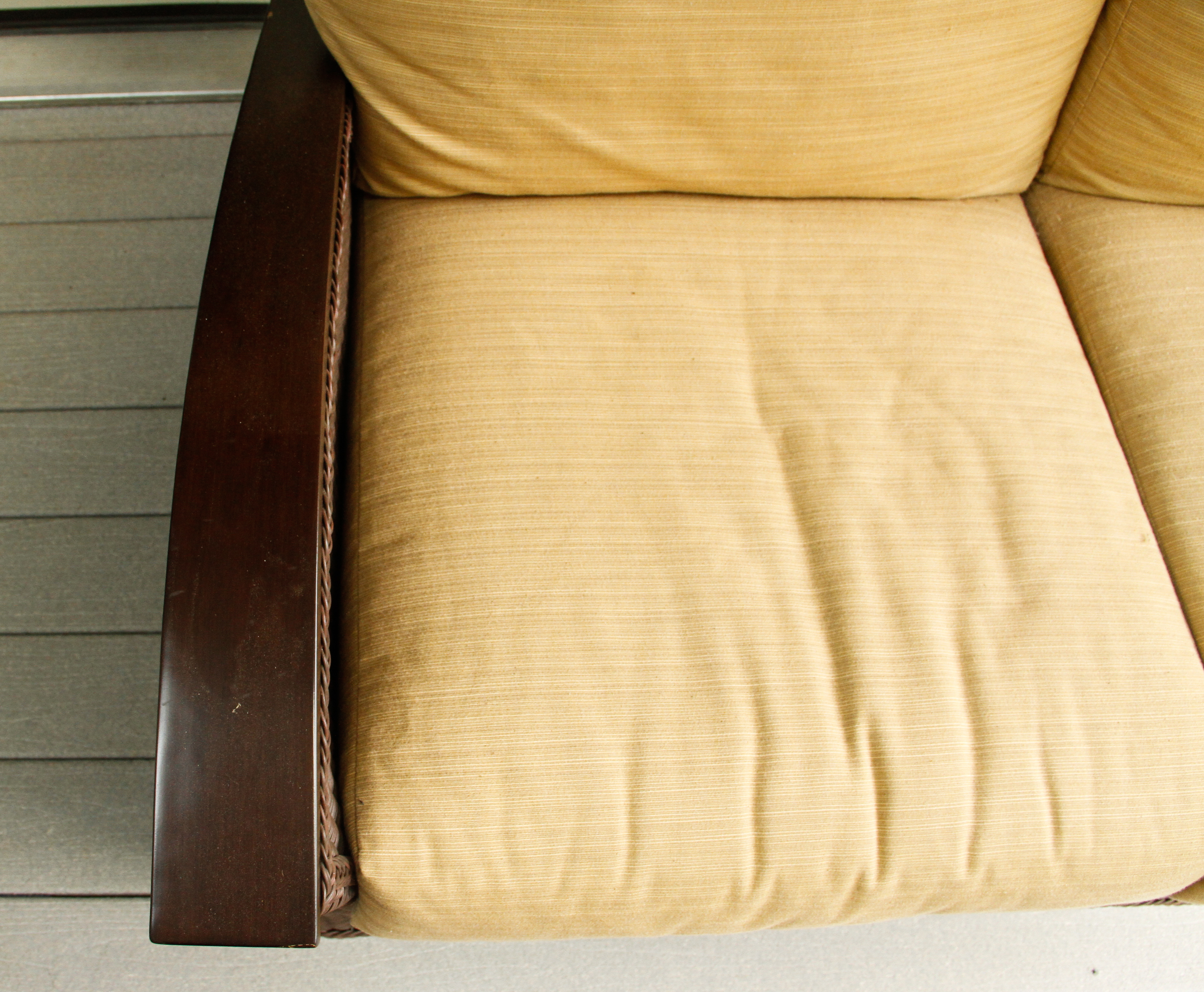 Outdoor Wicker Three Seat Sofa