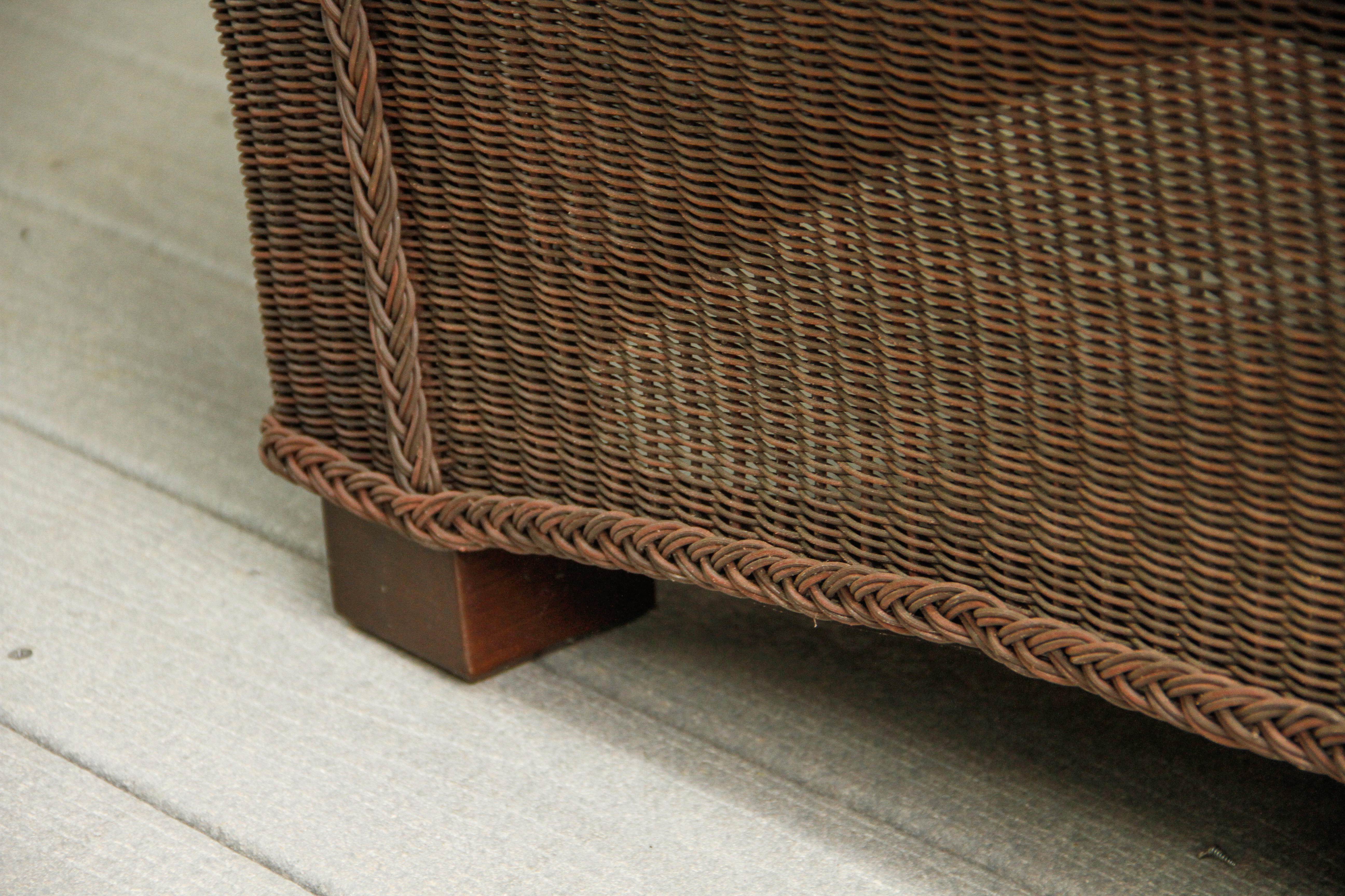 Outdoor Wicker Three Seat Sofa