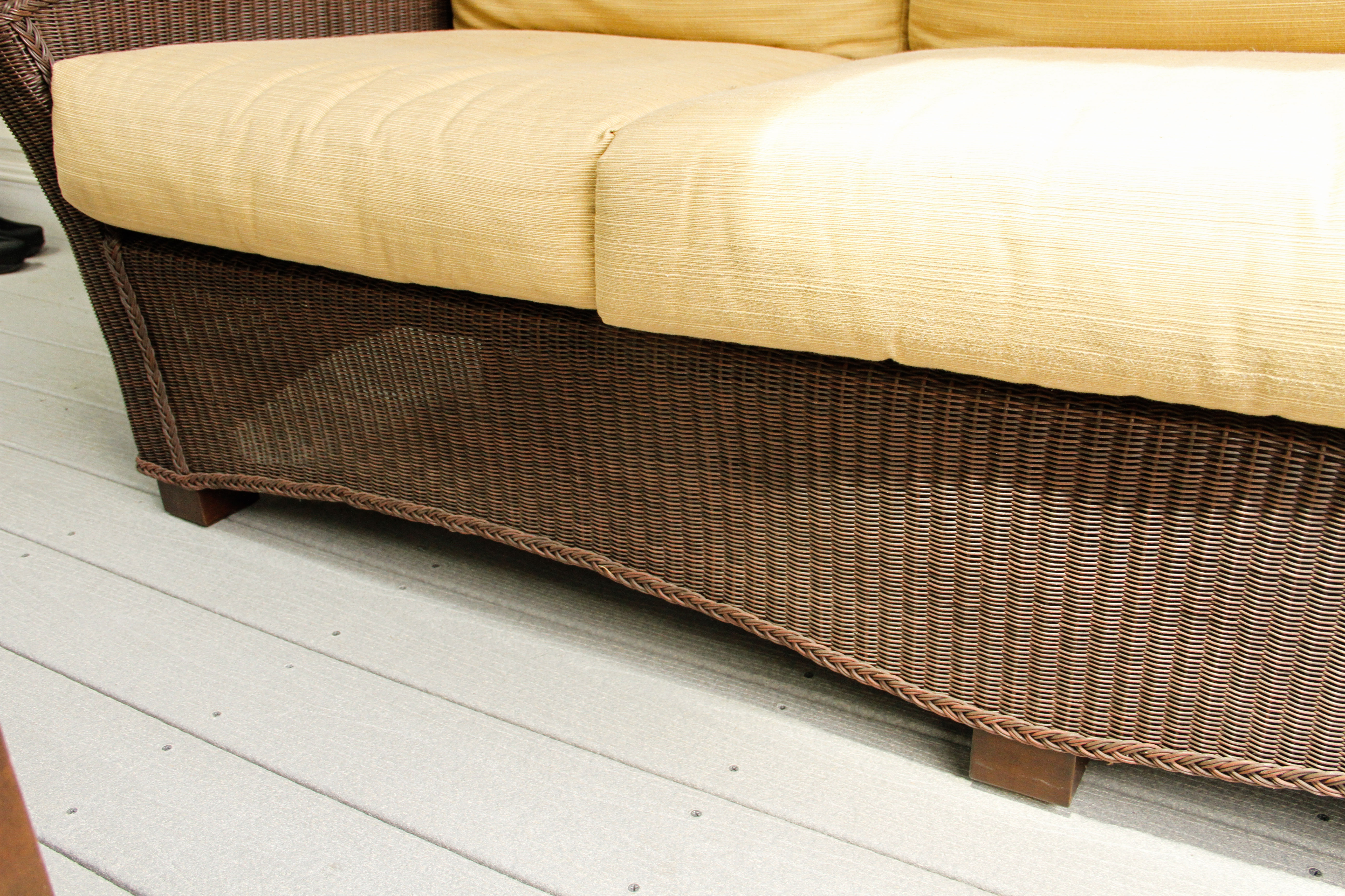 Outdoor Wicker Three Seat Sofa