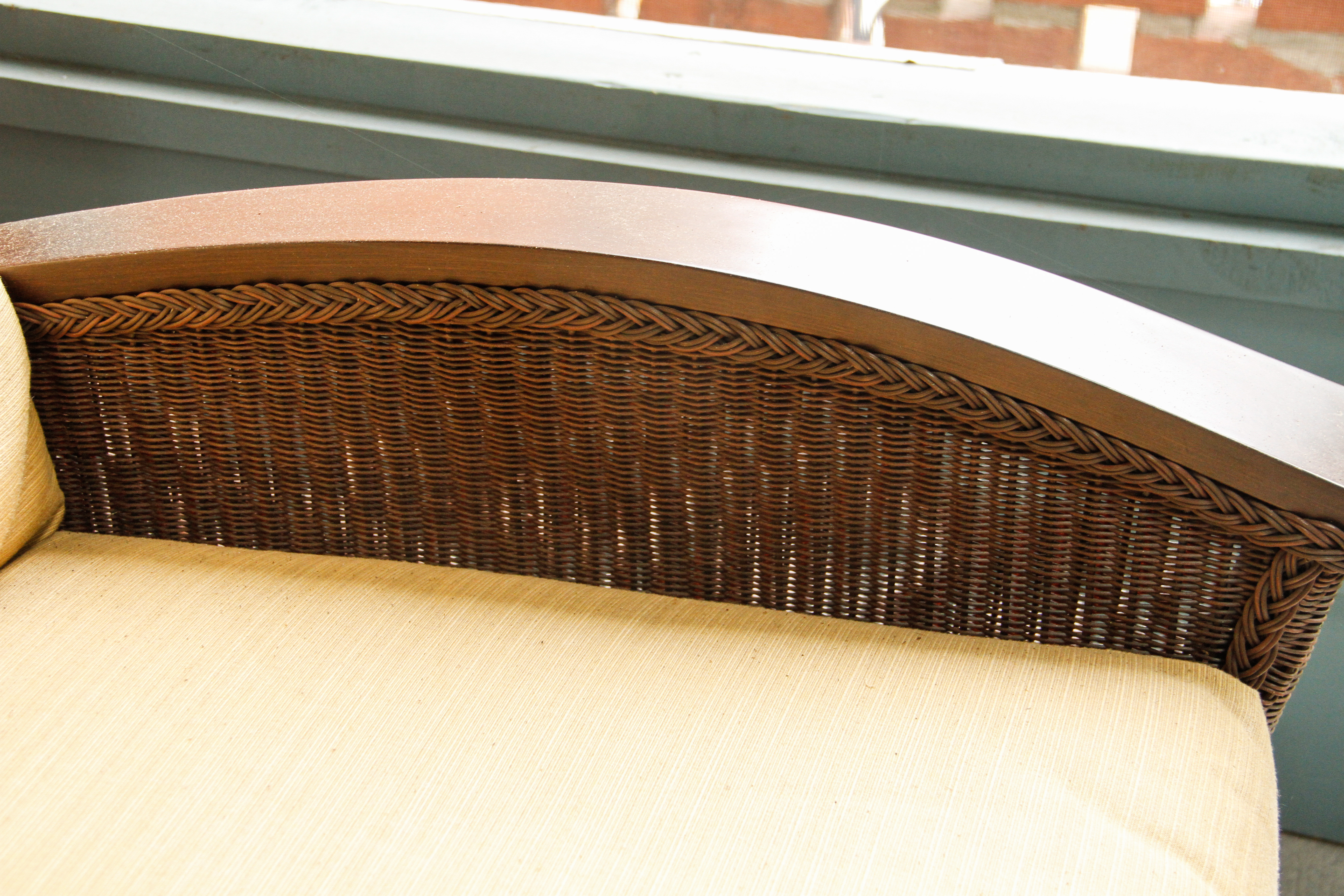 Outdoor Wicker Three Seat Sofa