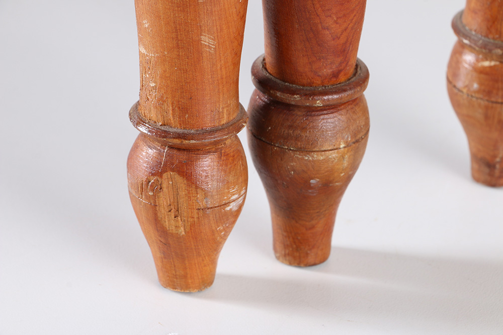 Vintage Oak Gate Leg Table With Brass Top