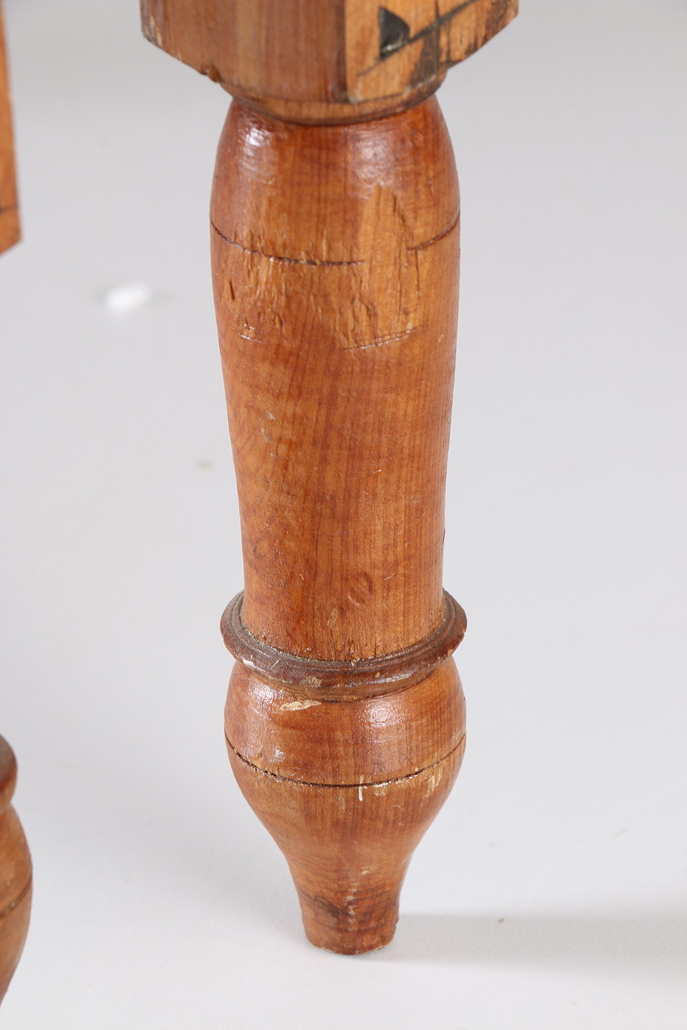 Vintage Oak Gate Leg Table With Brass Top