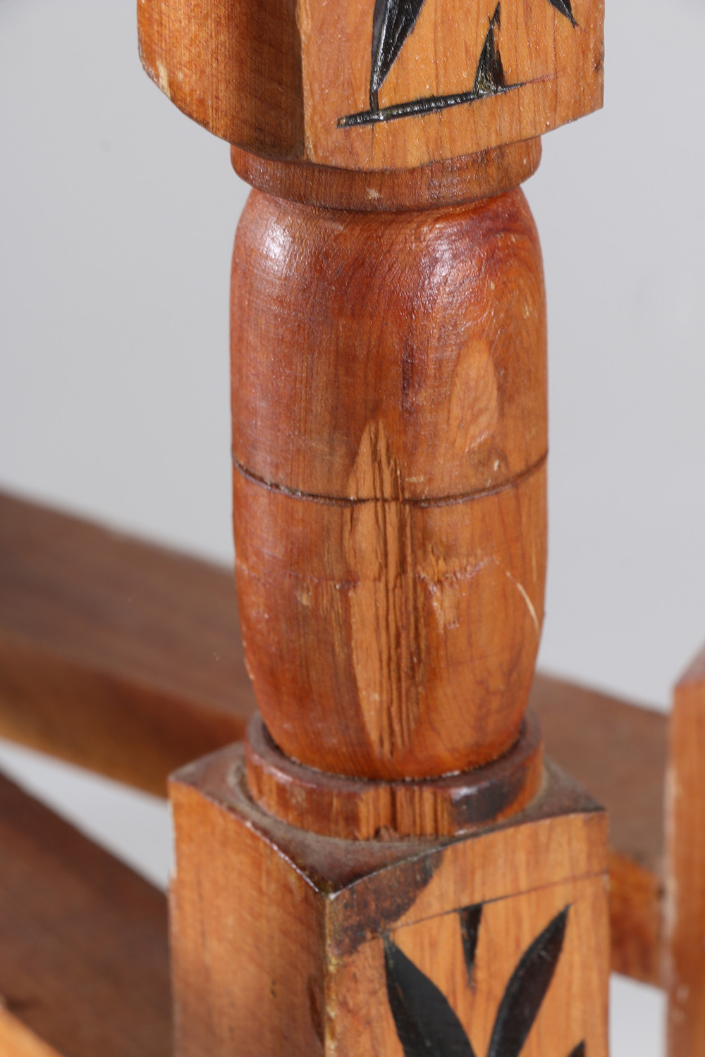 Vintage Oak Gate Leg Table With Brass Top