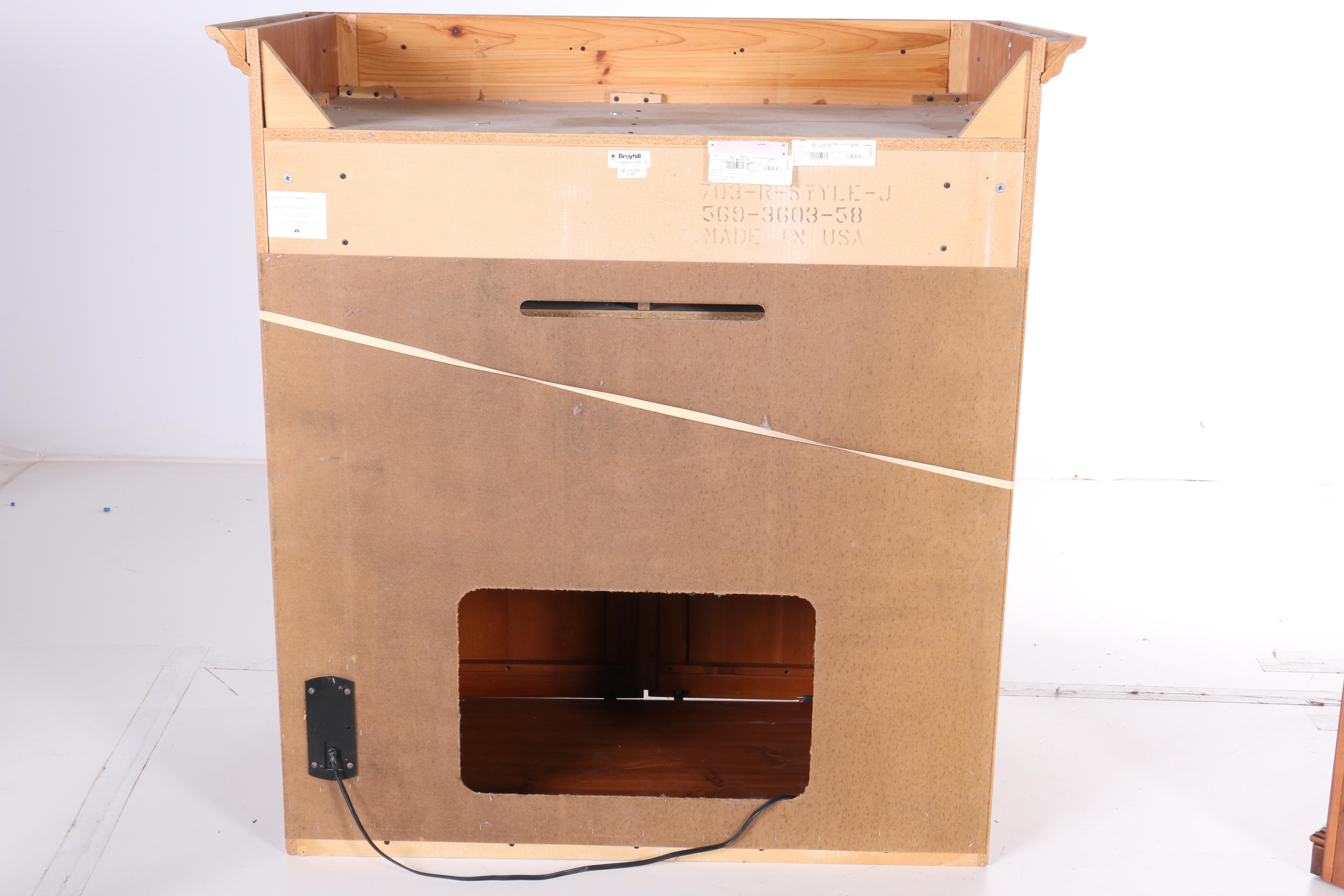 Contemporary Broyhill Illuminated Entertainment Cabinet